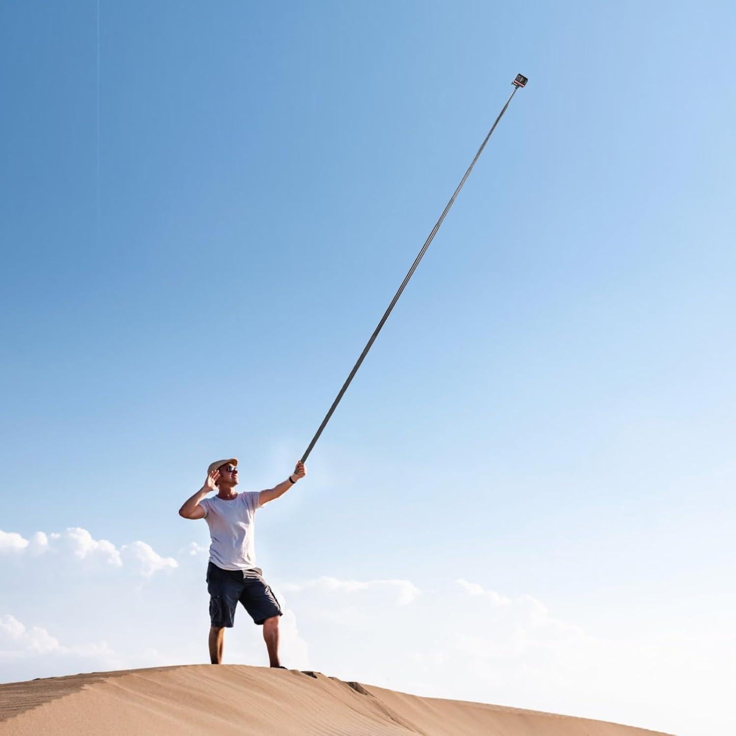 Palo para Selfies Invisible 2.8m Fibra de Carbono tsfeiiii