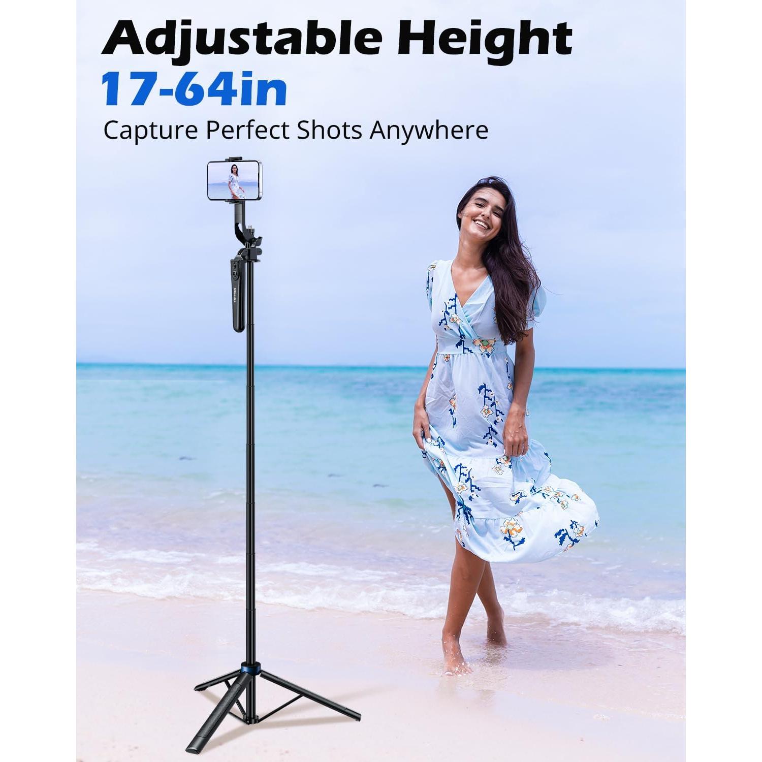 Trípode Extensible UBeesize 162.5 cm con Luz y Control Remoto