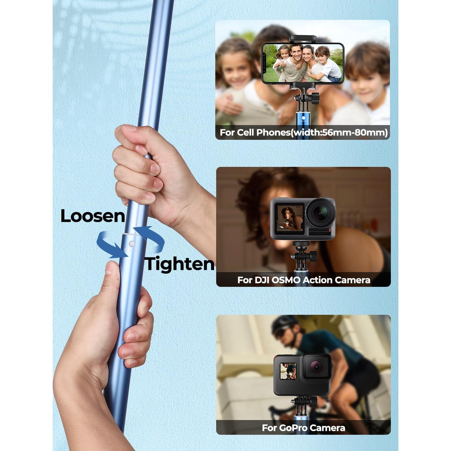 Palo de Selfie Extensible BMZX 3m con Tripode y Control Remoto