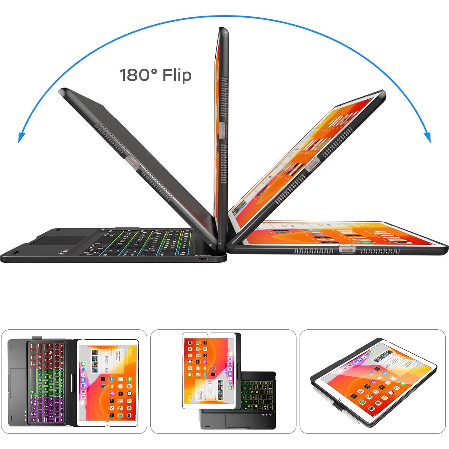 Funda NOKBABO para iPad 9ª Gen con Teclado y Touchpad 360°