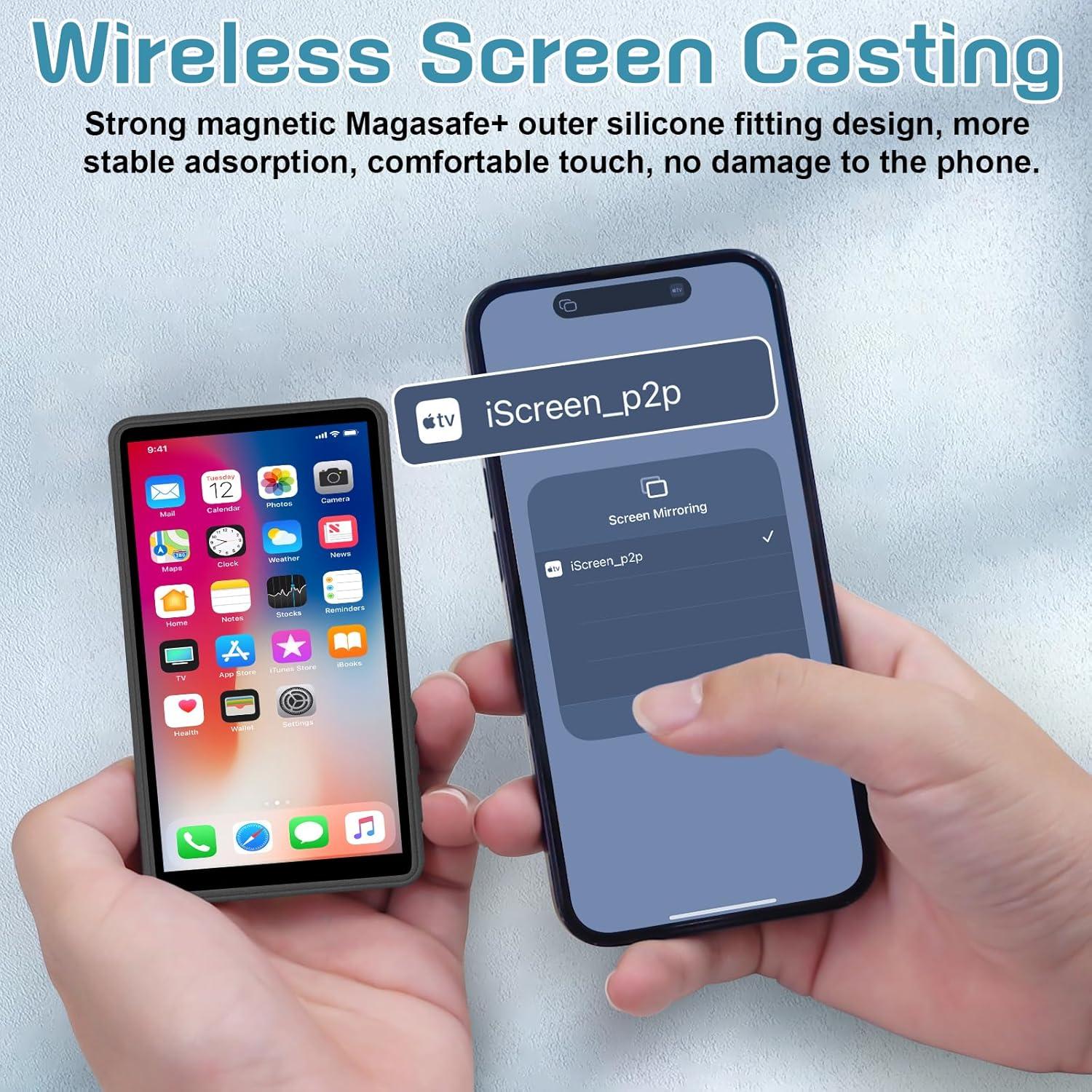 Monitor de selfies inalámbrico Musoumars T1P 4" HD Gris