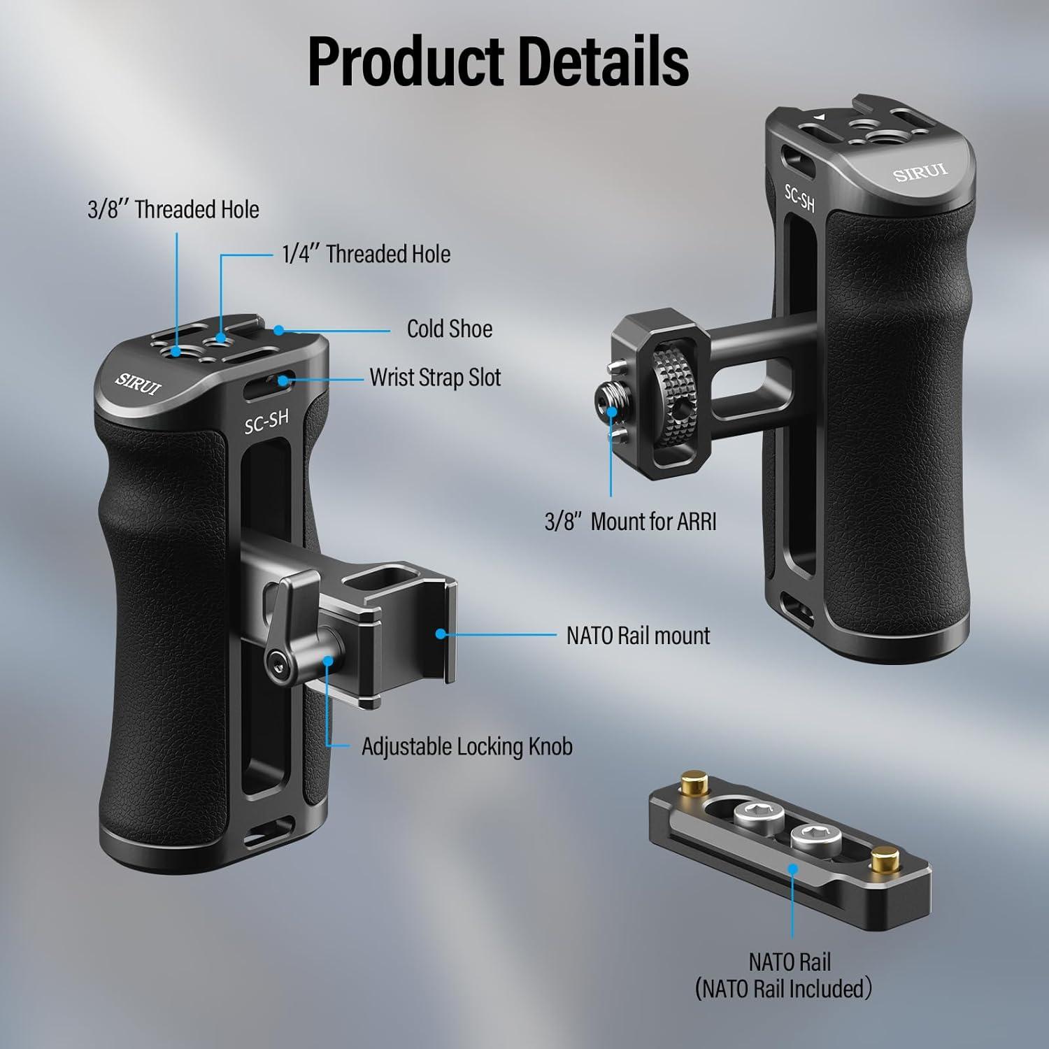Mango Lateral SIRUI SC-SH para Jaula de Cámara, Aluminio