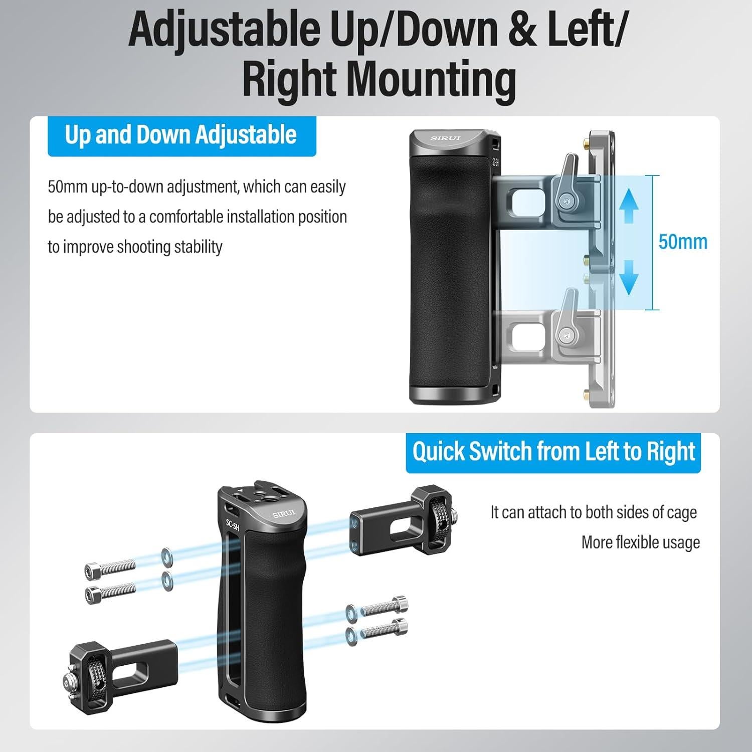 Mango Lateral SIRUI SC-SH para Jaula de Cámara, Aluminio