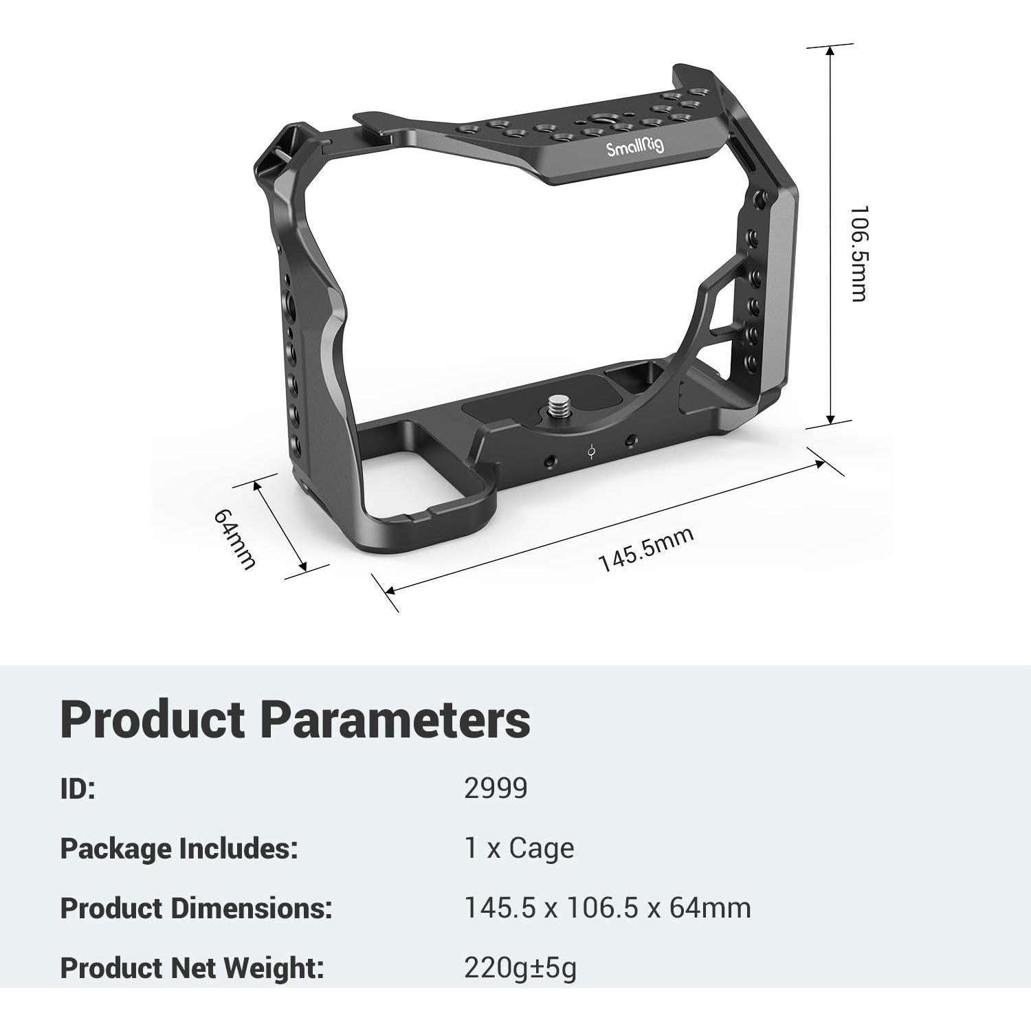 Jaula de Cámara SmallRig 2999 para Sony Alpha 7S III
