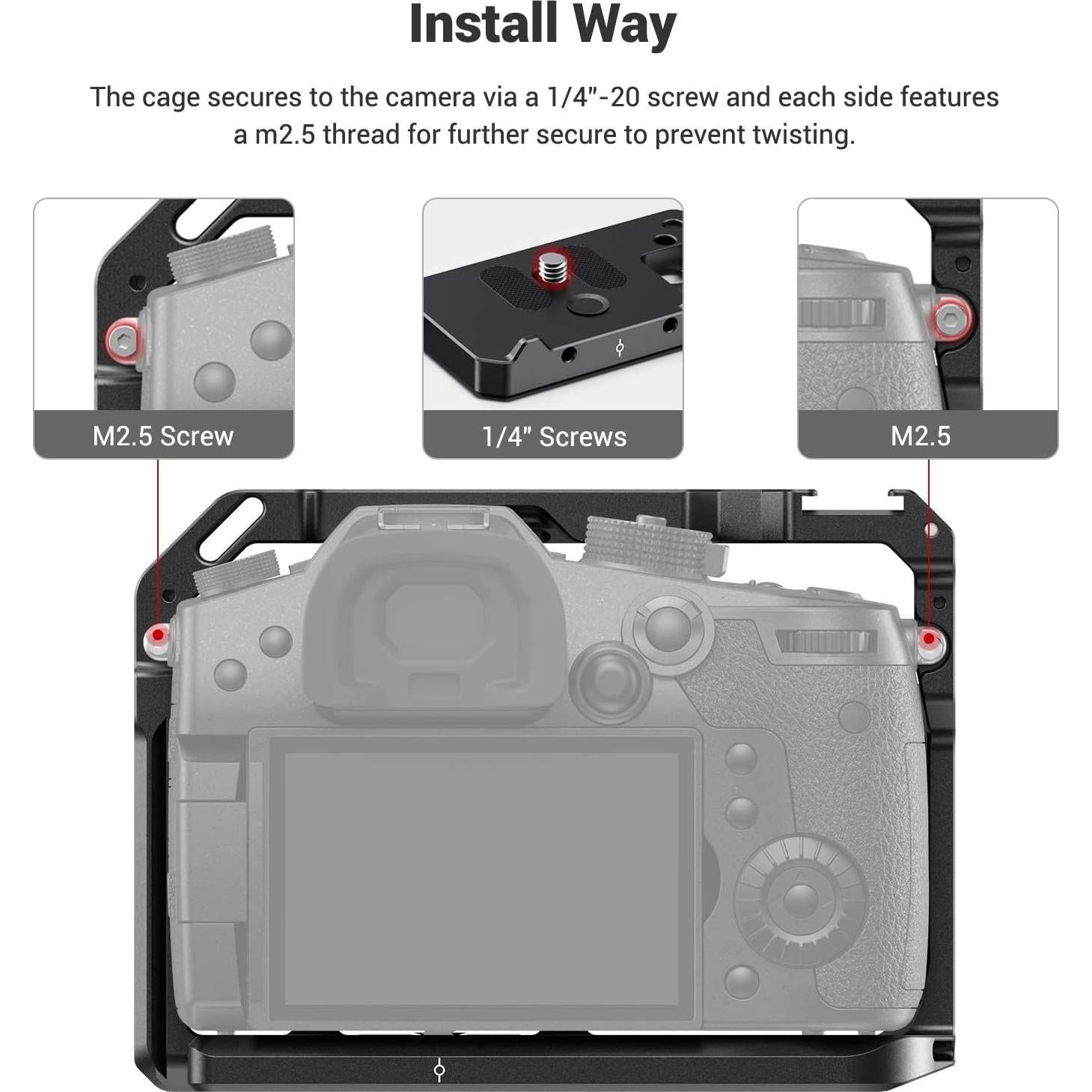 Jaula SMALLRIG 2049 para Cámara Panasonic Lumix GH5 II/GH5/GH5S