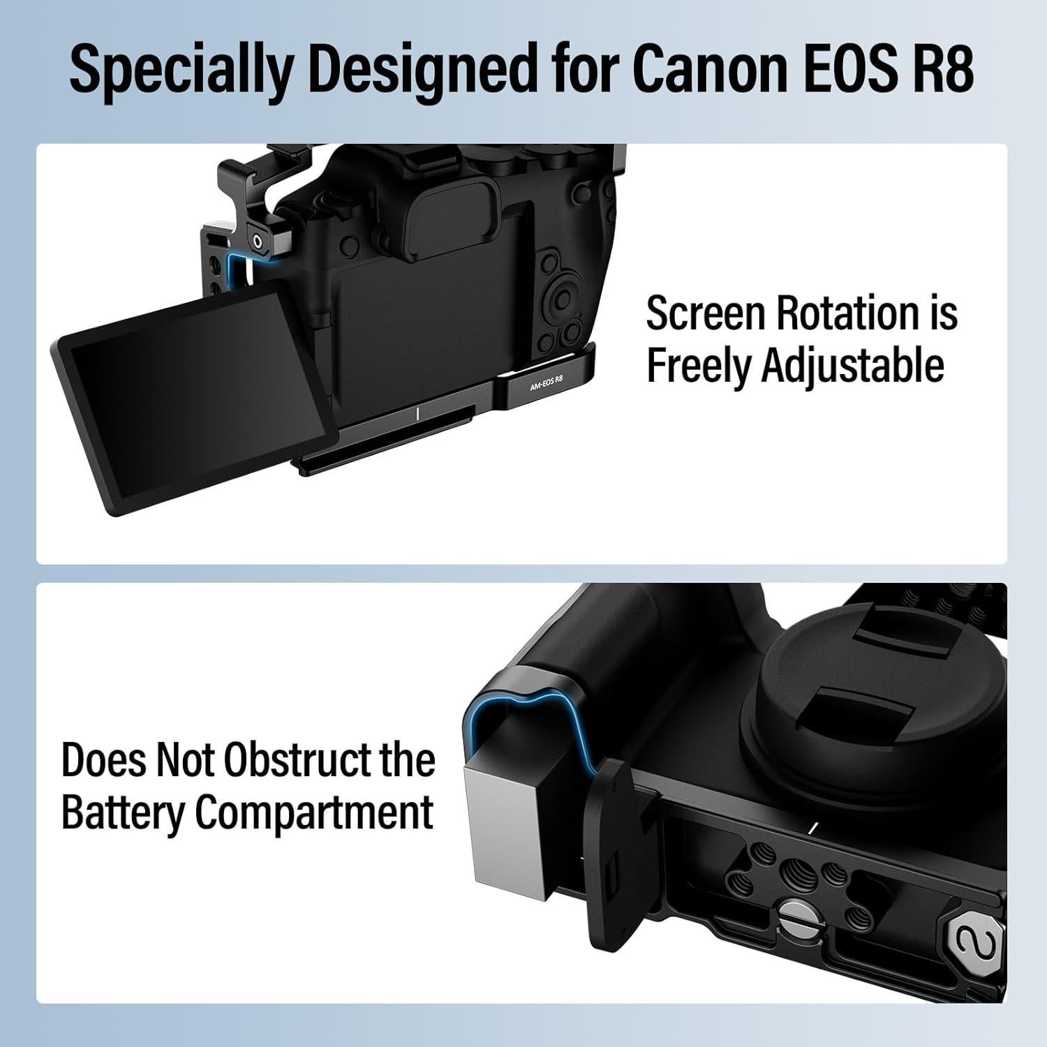 Jaula de Cámara SIRUI para Canon EOS R8 con Placa Rápida