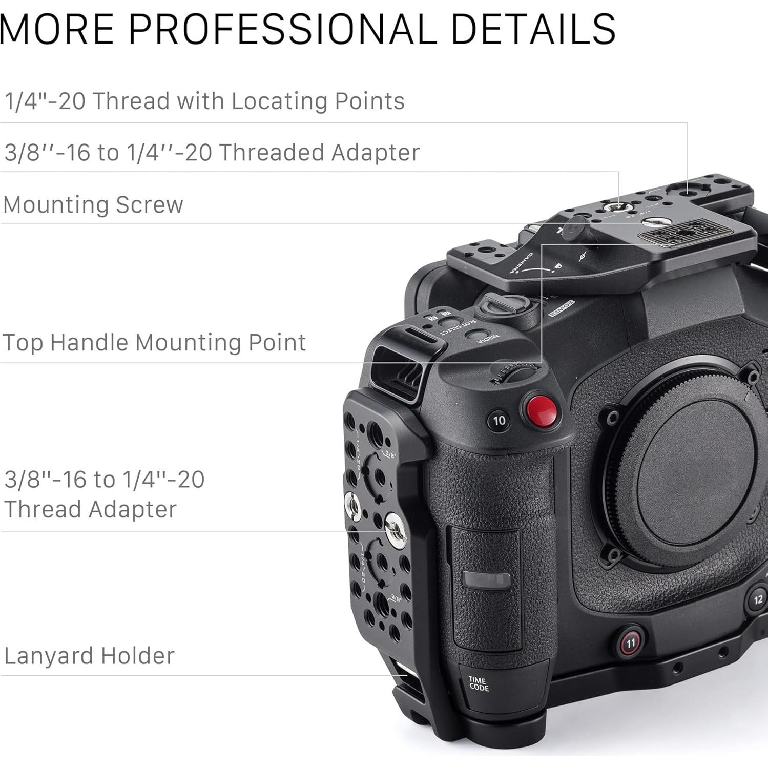 Jaula de Cámara Tilta C80 Kit Avanzado con Mango Lateral y Base LWS