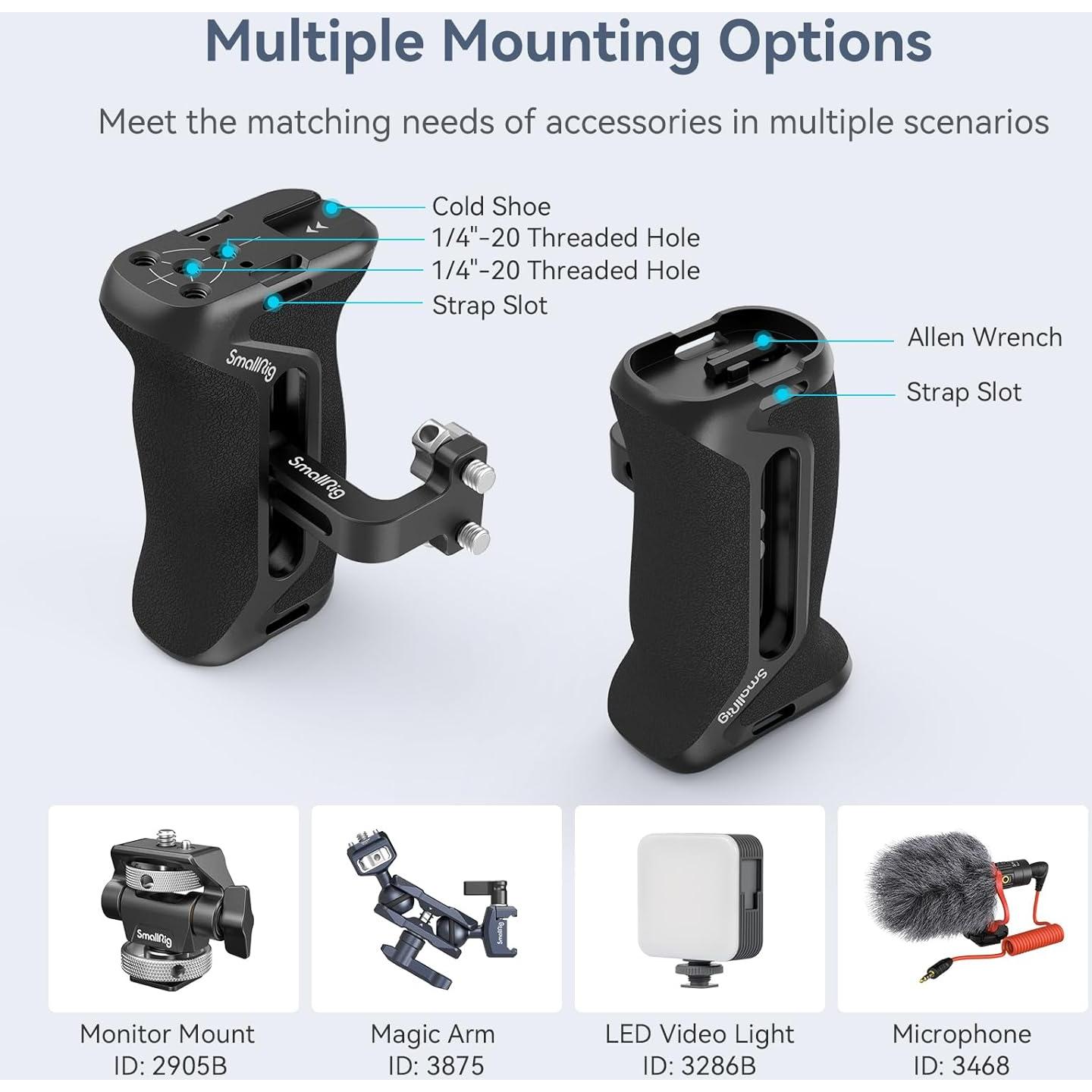 Mango de Aluminio SmallRig HSS2425-SR Ergonómico Ajustable