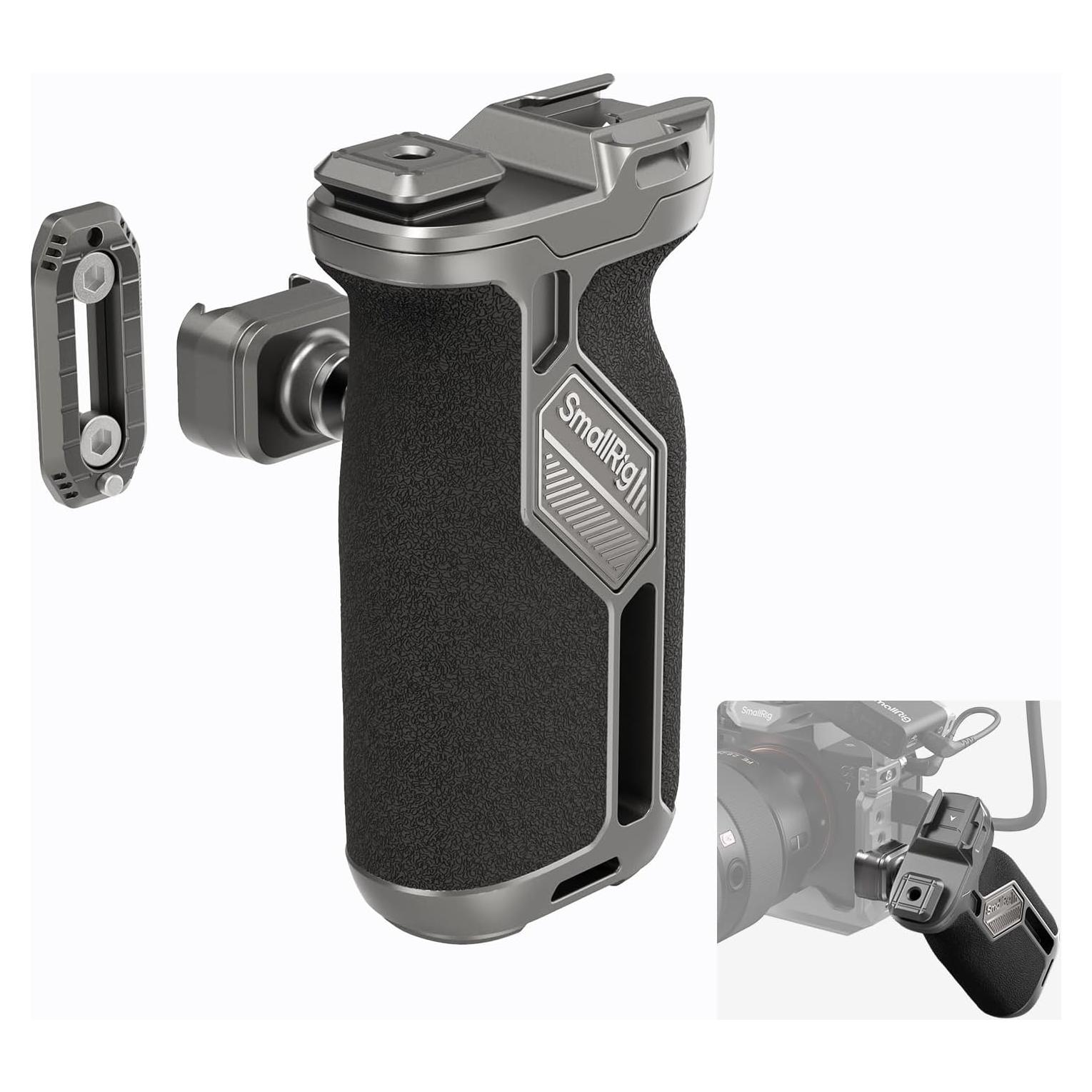 Mango Lateral Giratorio SmallRig 4485 con Riel NATO 15kg