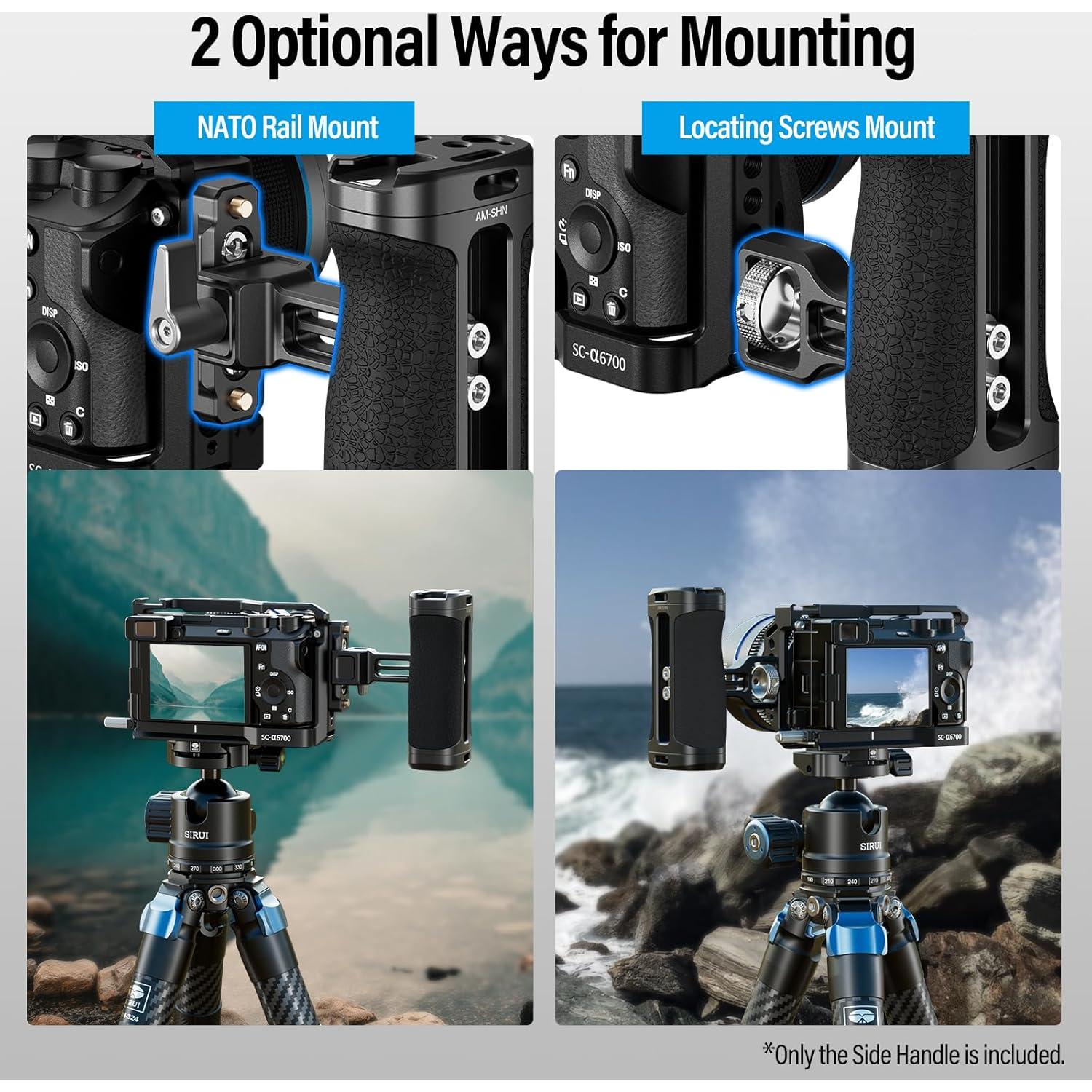 Mango Lateral SIRUI AM-SHN para Jaula de Cámara Ajustable