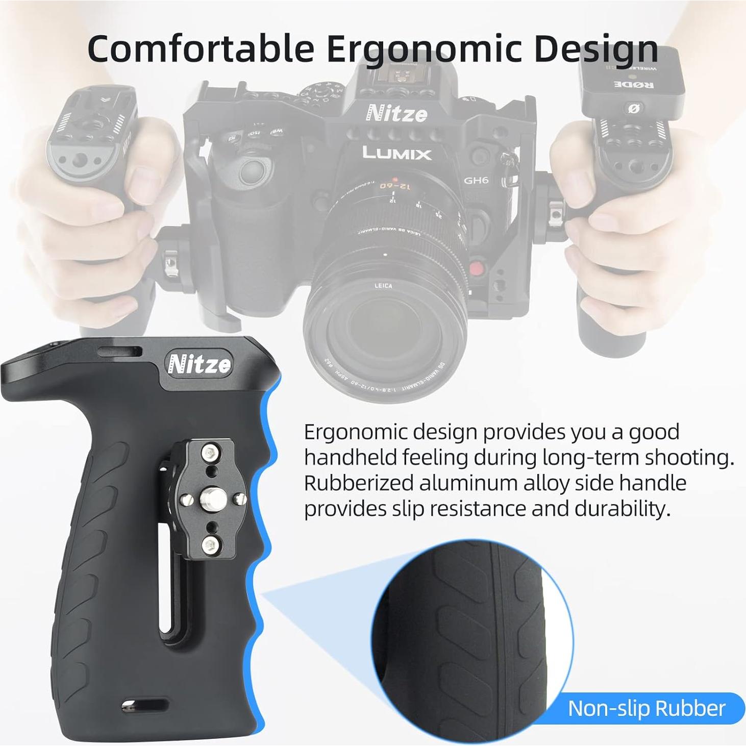 Mango Lateral Ergonómico Nitze PA29D Ajustable Aluminio