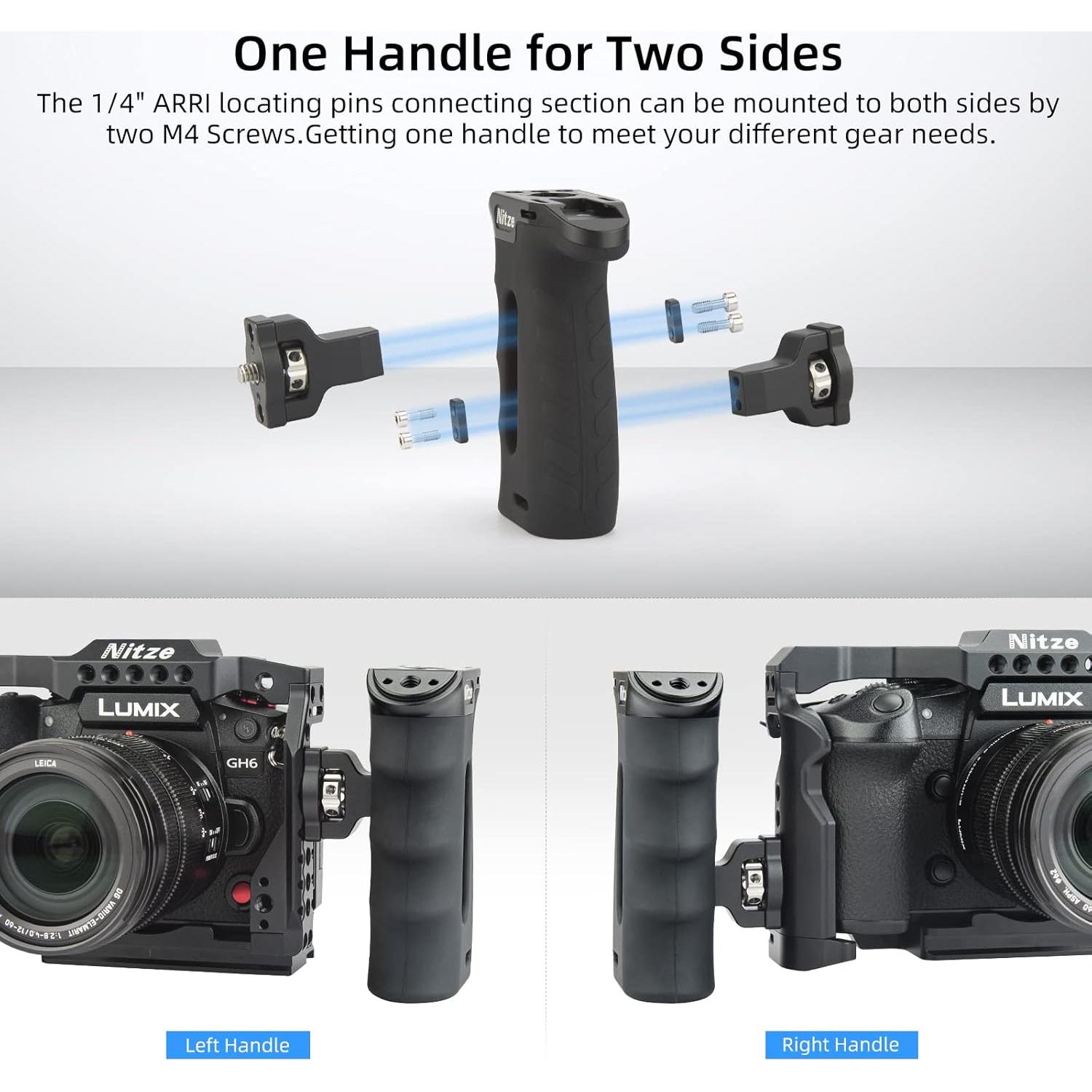 Mango Lateral Ergonómico Nitze PA29D Ajustable Aluminio