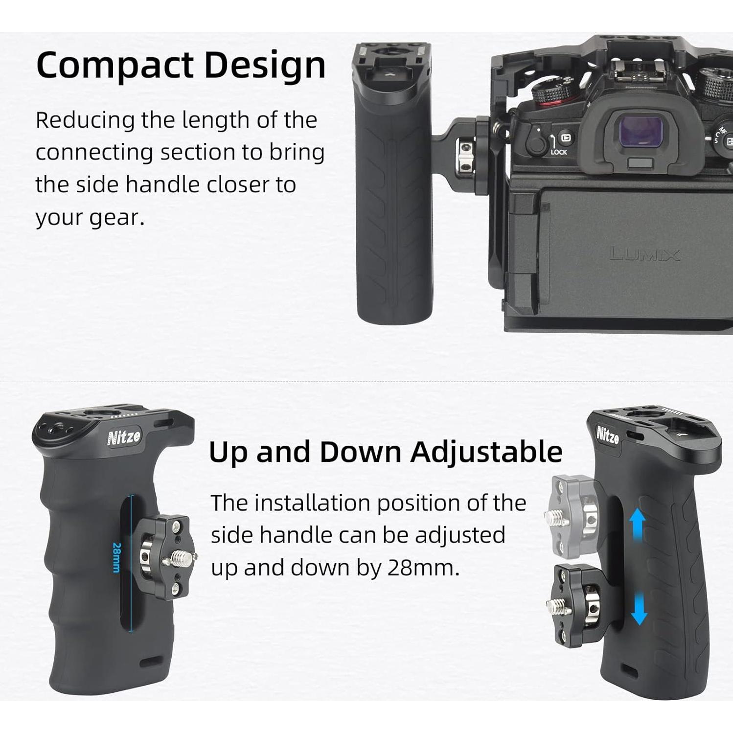 Mango Lateral Ergonómico Nitze PA29D Ajustable Aluminio