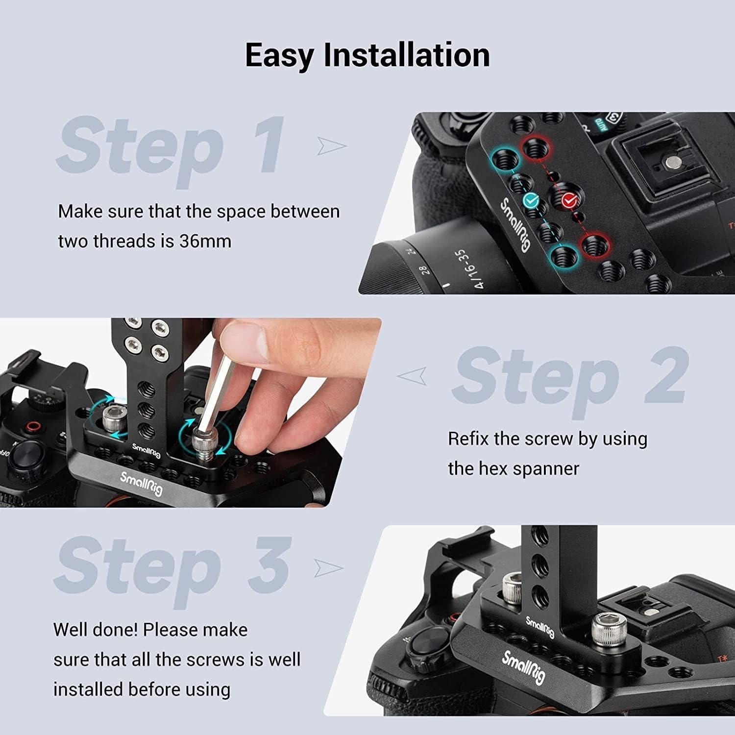 Mango Superior SmallRig 1638 para Cámara DSLR con Montura Fría