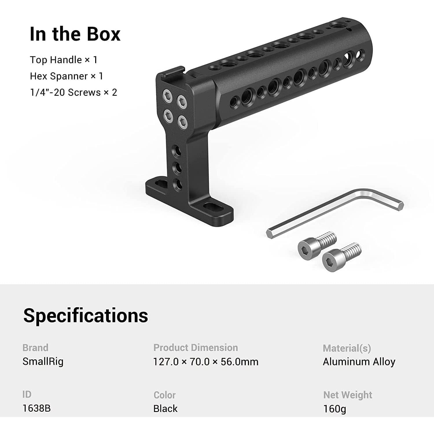Mango Superior SmallRig 1638 para Cámara DSLR con Montura Fría