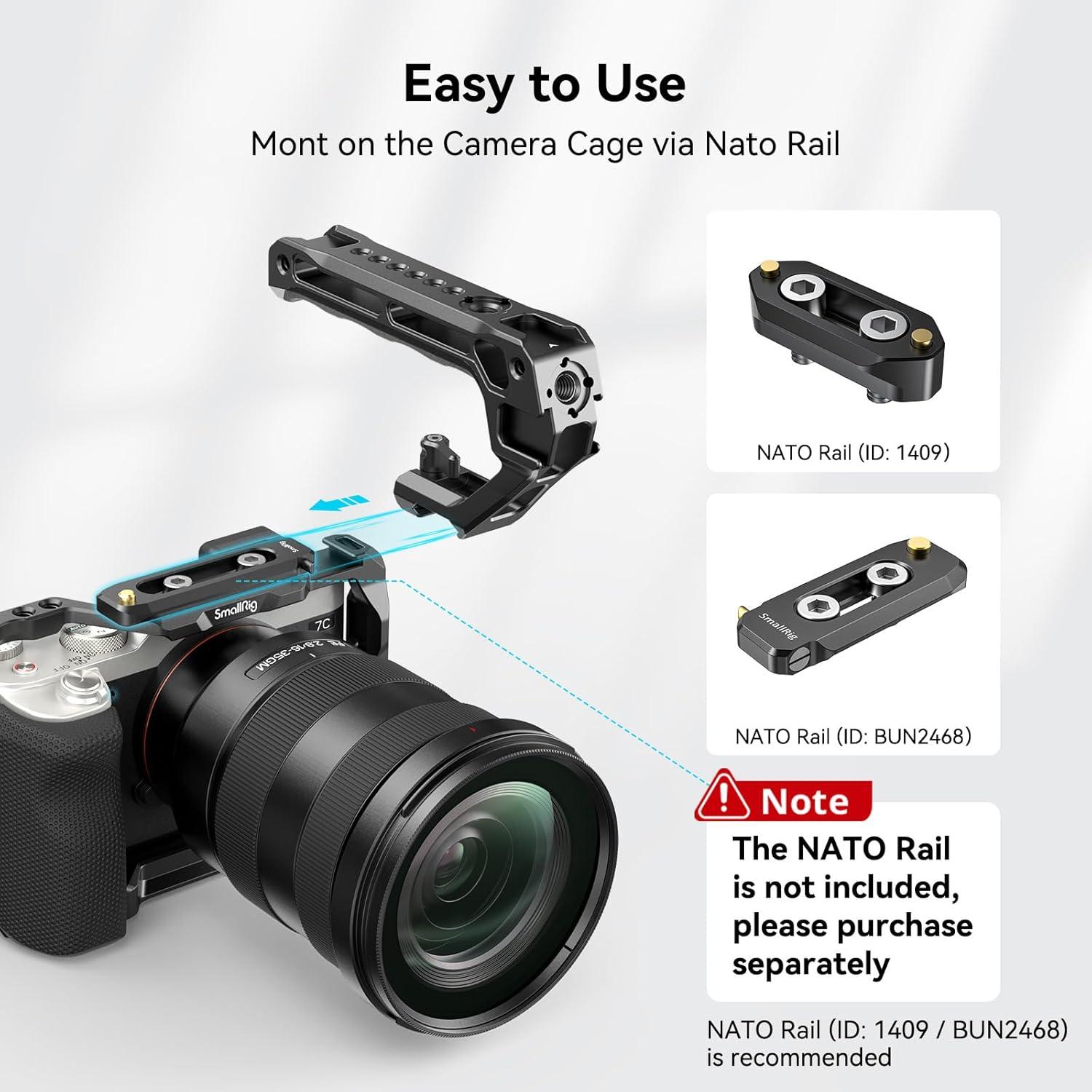 Mango Superior NATO SmallRig 3766 para Jaula de Cámara DSLR