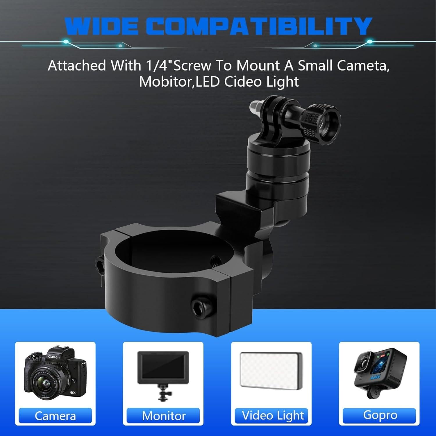 Soporte de Montaje para Cámara Chelhead UTV ATV 1-2"