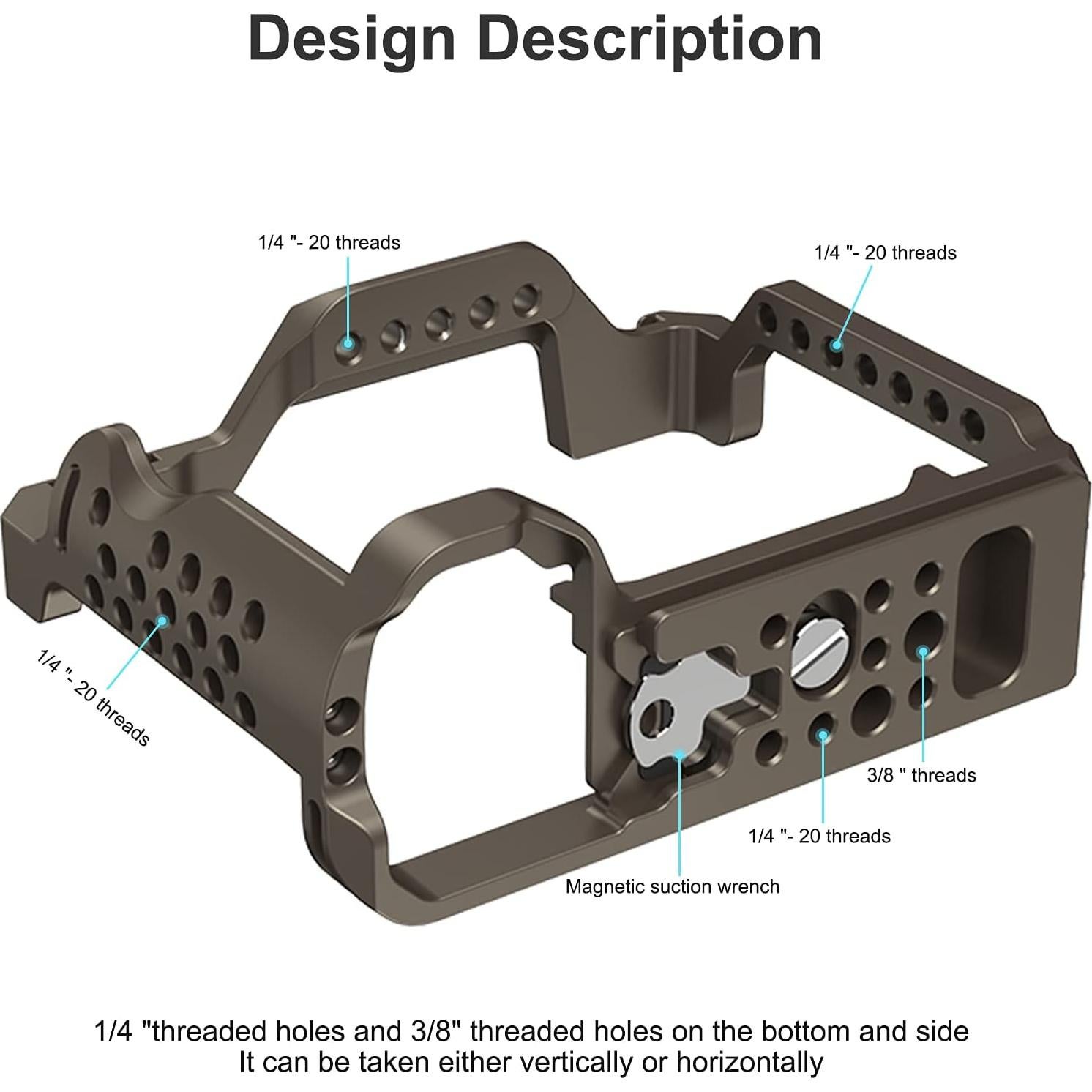 Jaula de Cámara Poyinco para Sony Alpha 7S III - 0.18 kg