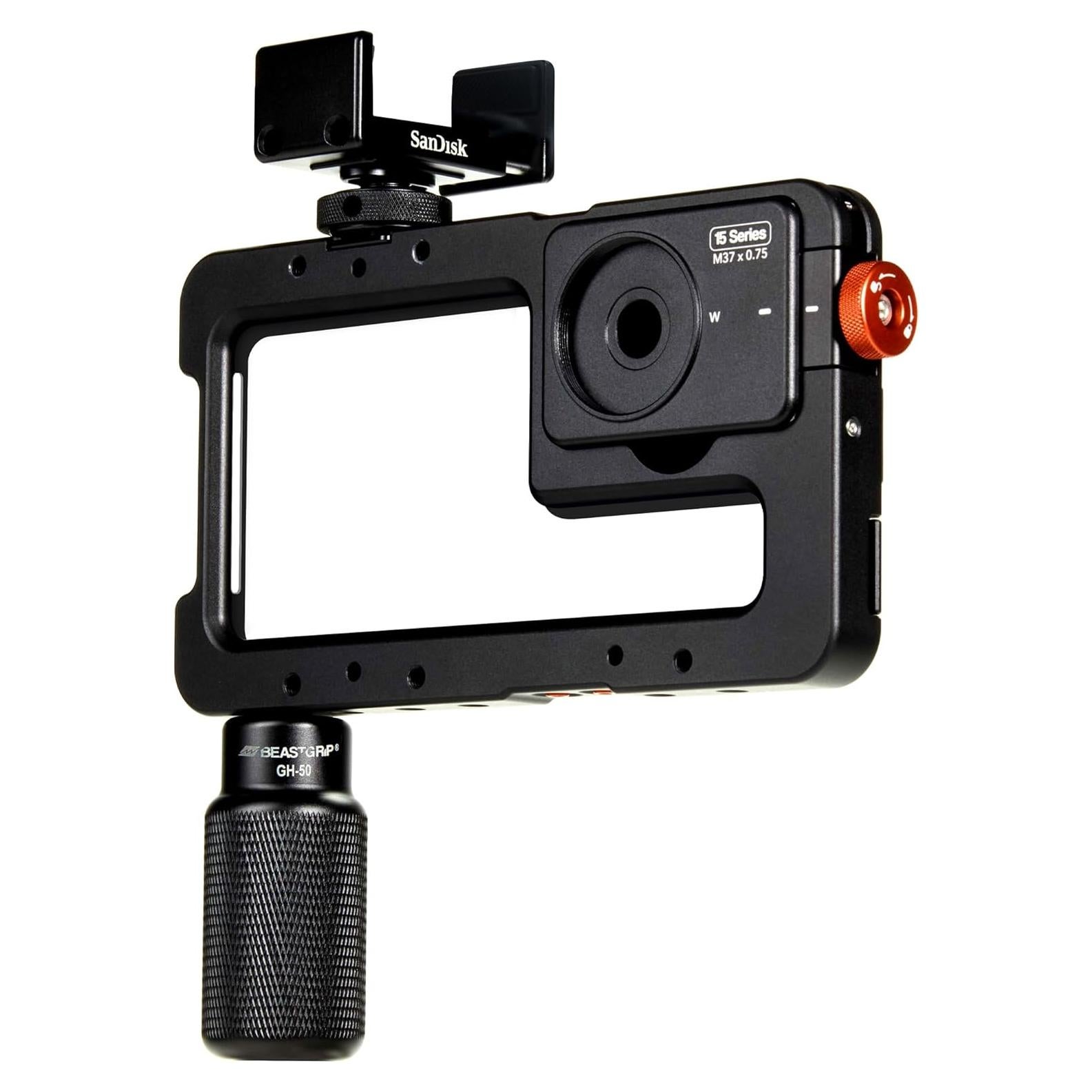 Kit Creador Beastgrip x SanDisk para iPhone 15 Pro Max - Jaula, Mango y Soporte SSD