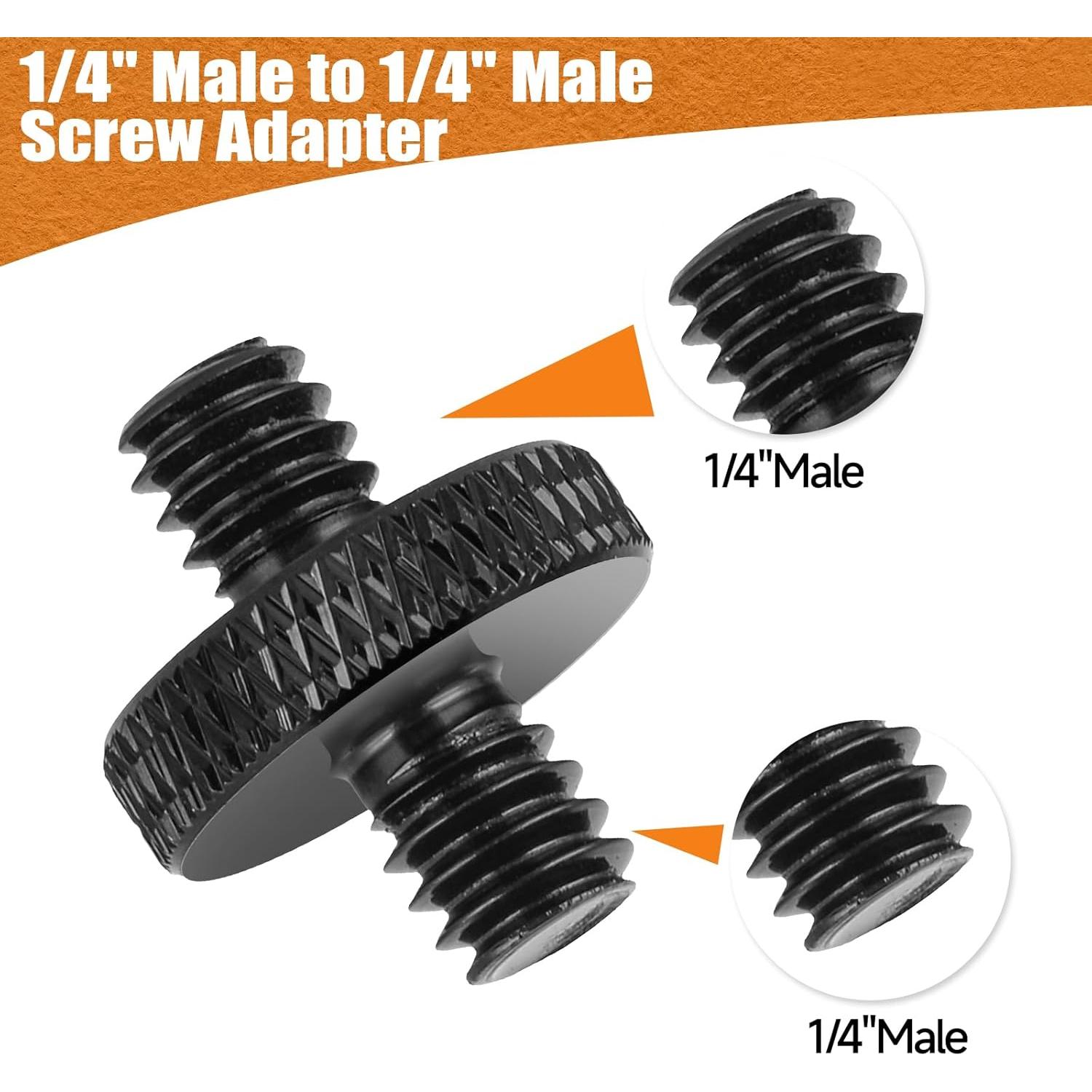 Tornillo macho 1/4" MOZEAT LENS 4 PCS acero inoxidable