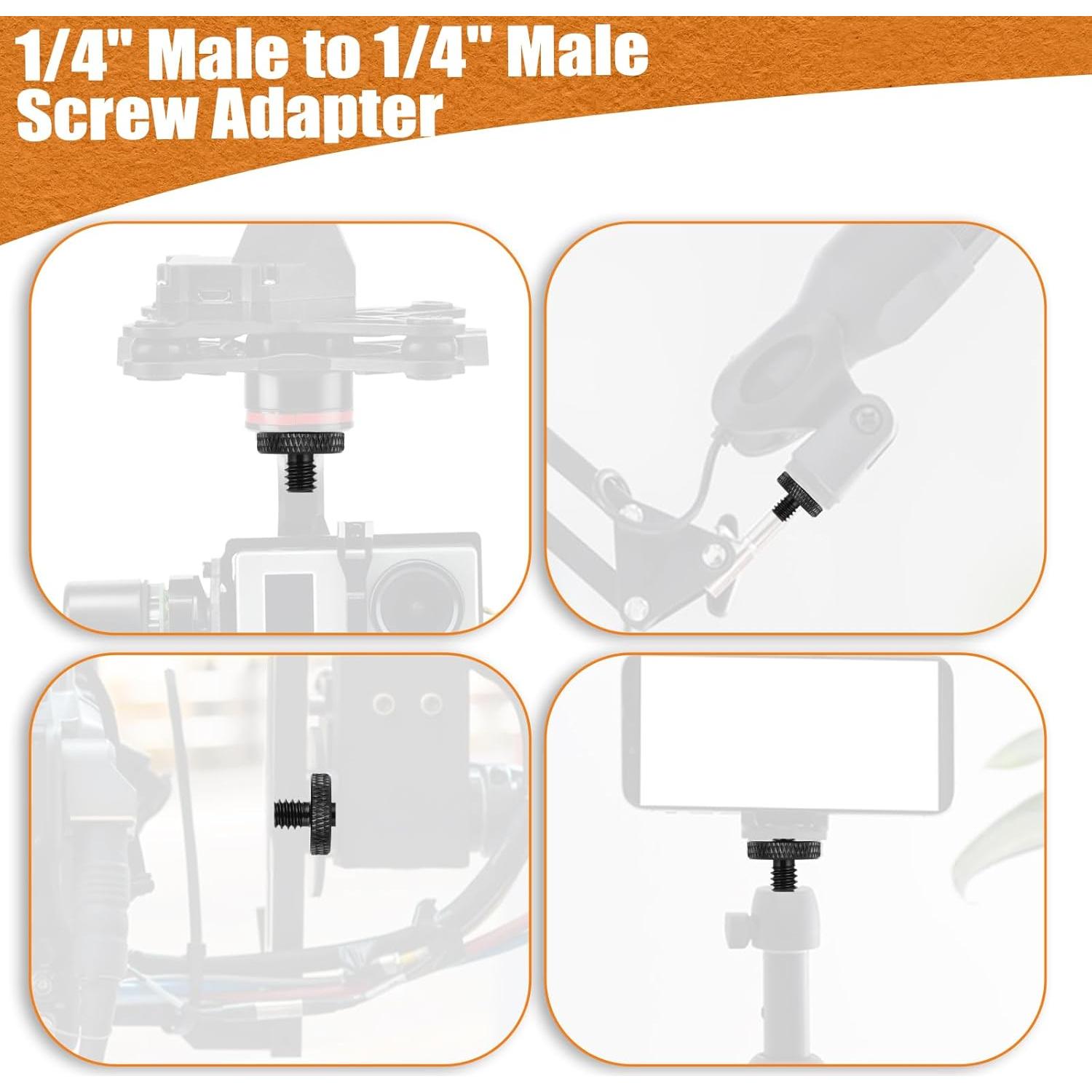 Tornillo macho 1/4" MOZEAT LENS 4 PCS acero inoxidable