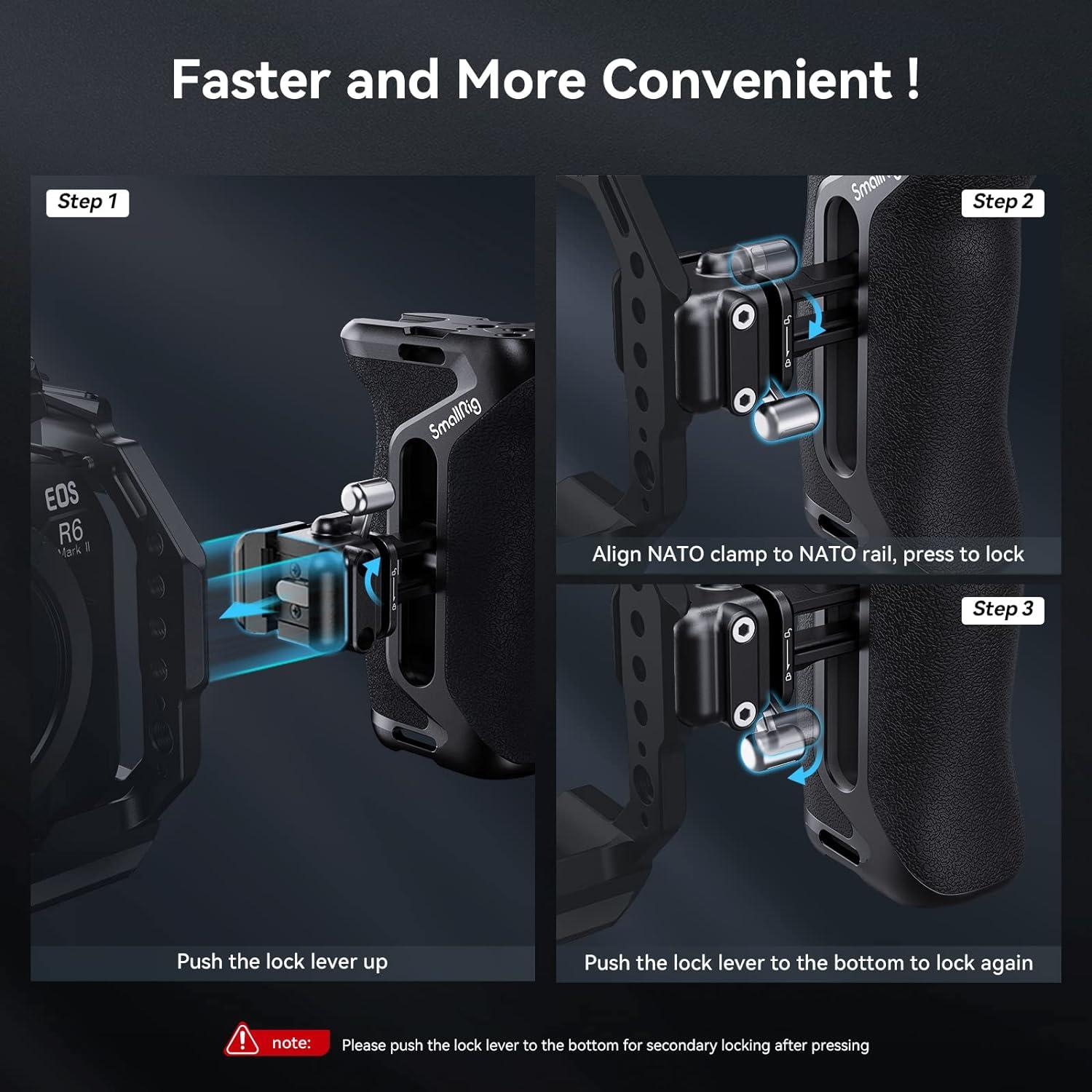 Mango Lateral Snap-On NATO Pequeño SMALLRIG 4017 Ajustable