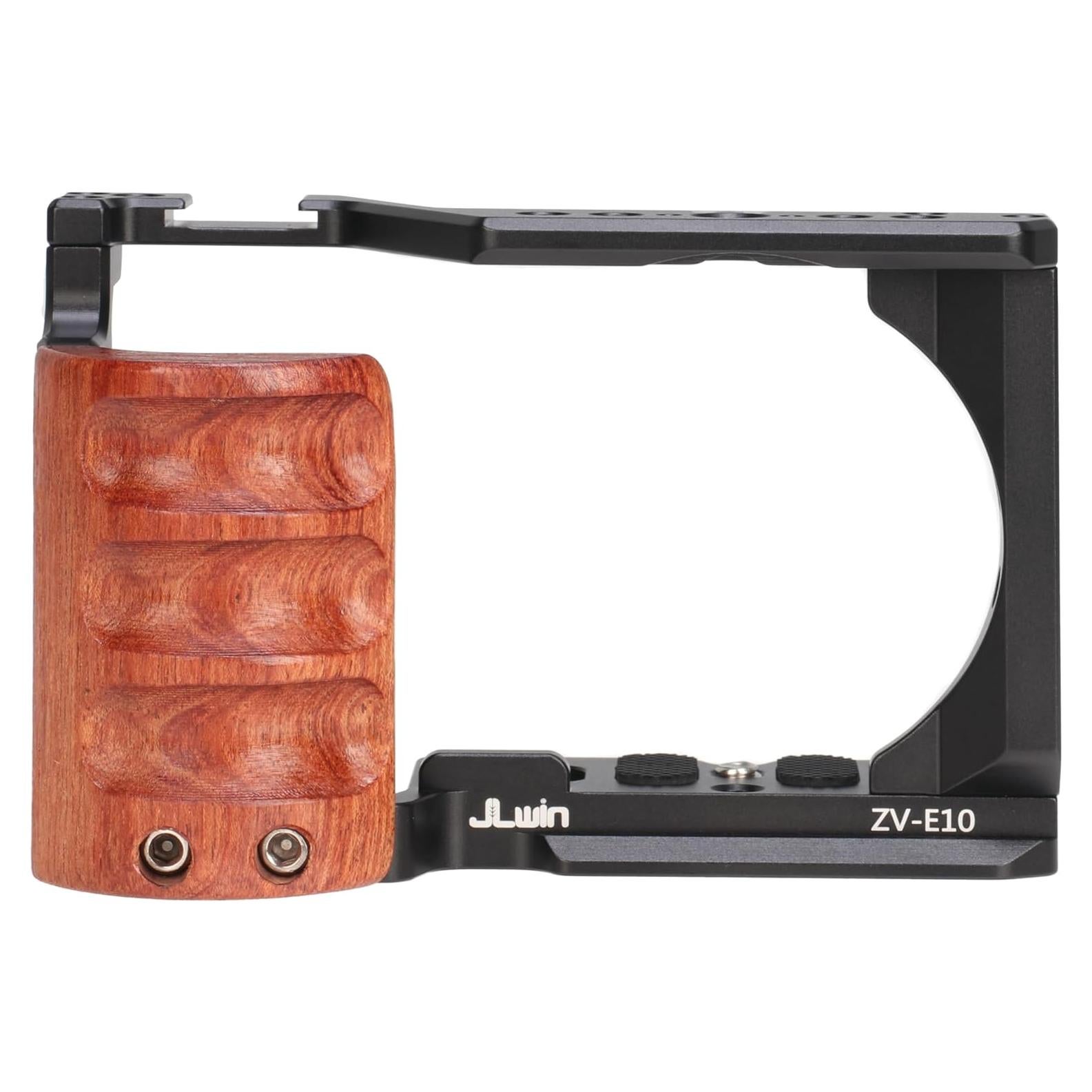 Jaula de Cámara Hersmay ZV-E10 con Mango de Madera 160g