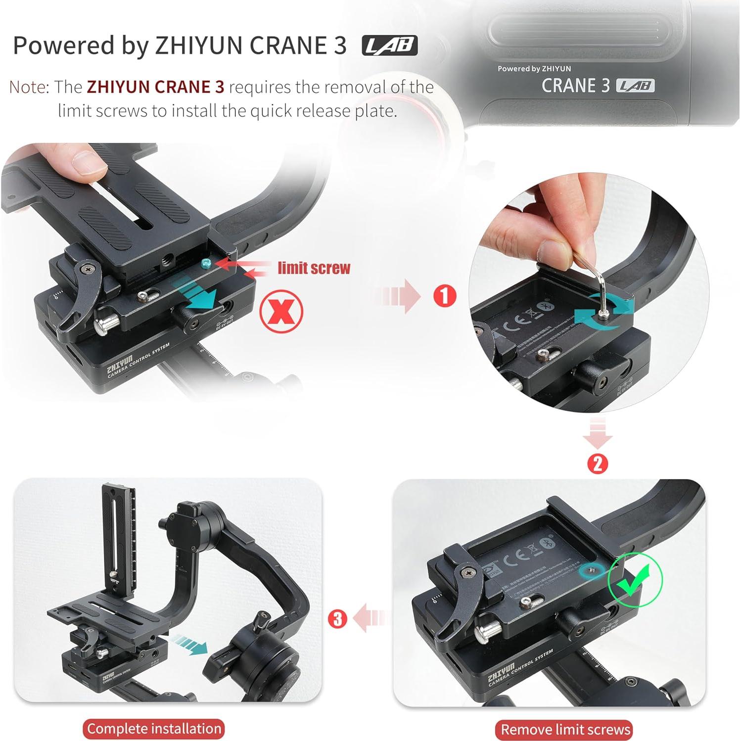 Soporte L Vertical Horizontal FocusFoto para ZHIYUN y DJI