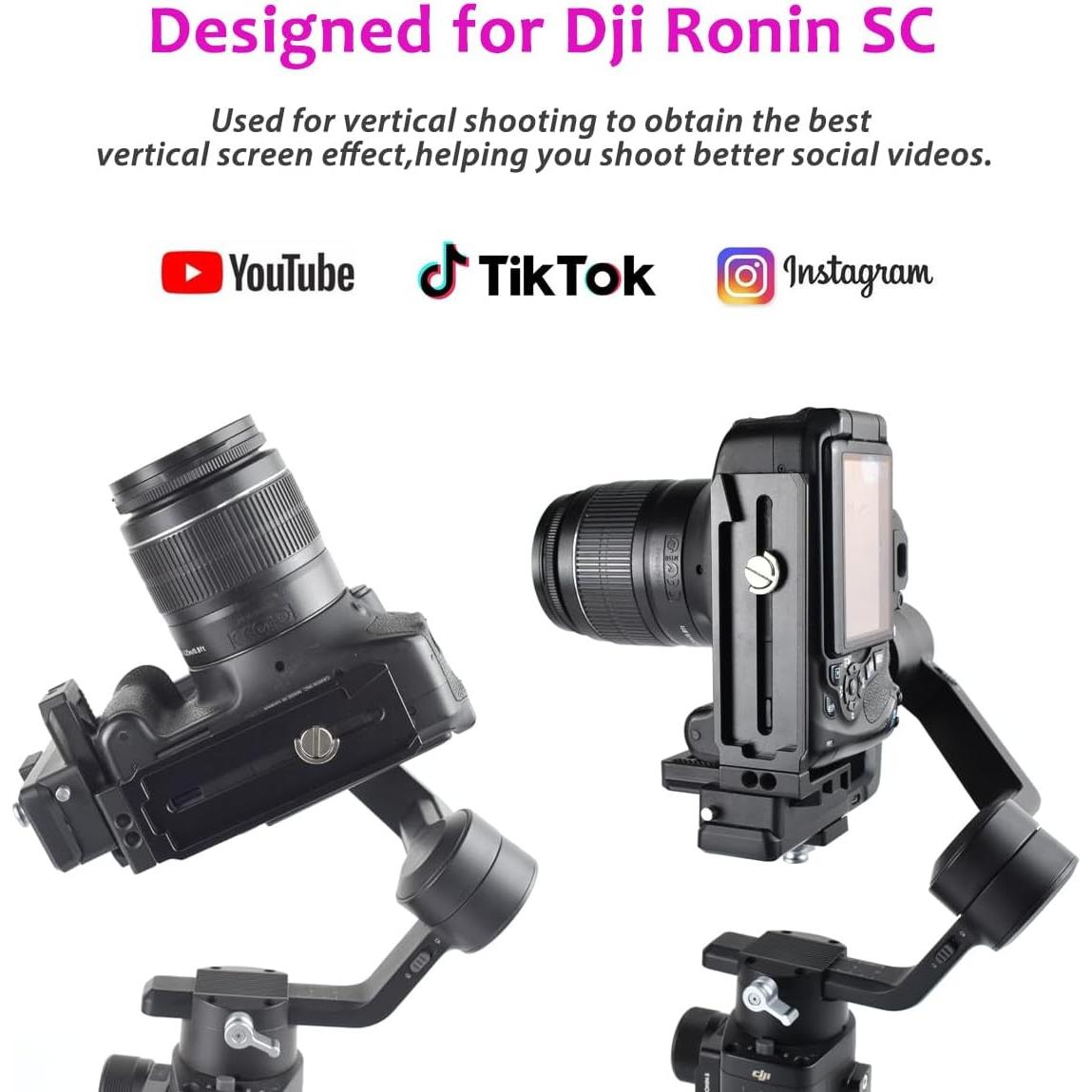 Soporte en L Akeipho para DJI Ronin SC - Aluminio, 70g