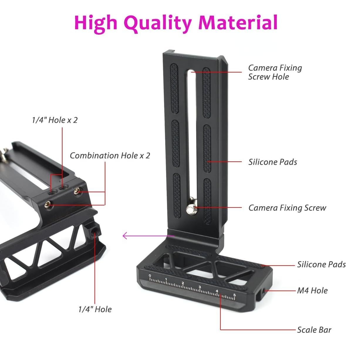 Soporte en L Akeipho para DJI Ronin SC - Aluminio, 70g