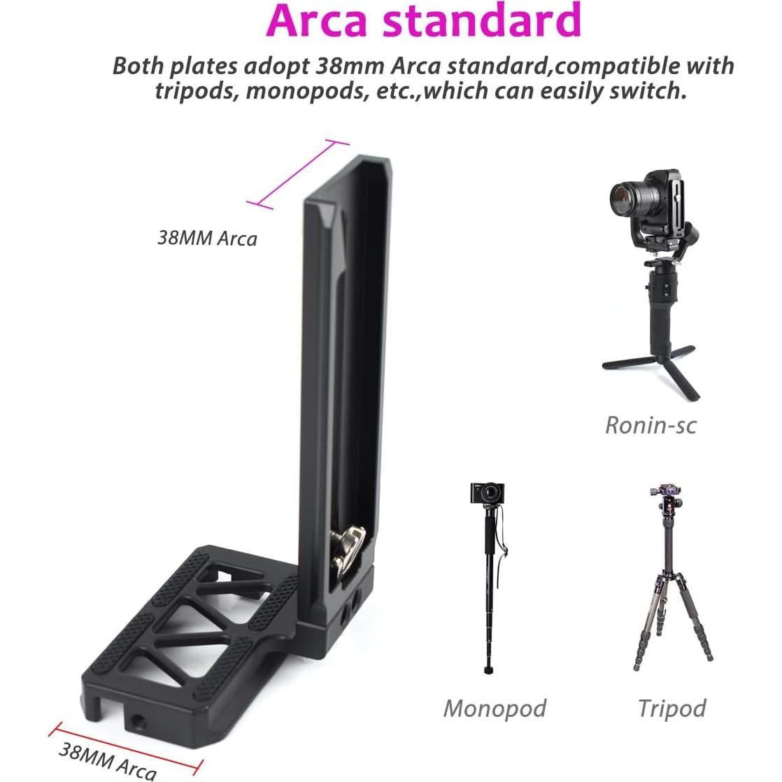 Soporte en L Akeipho para DJI Ronin SC - Aluminio, 70g