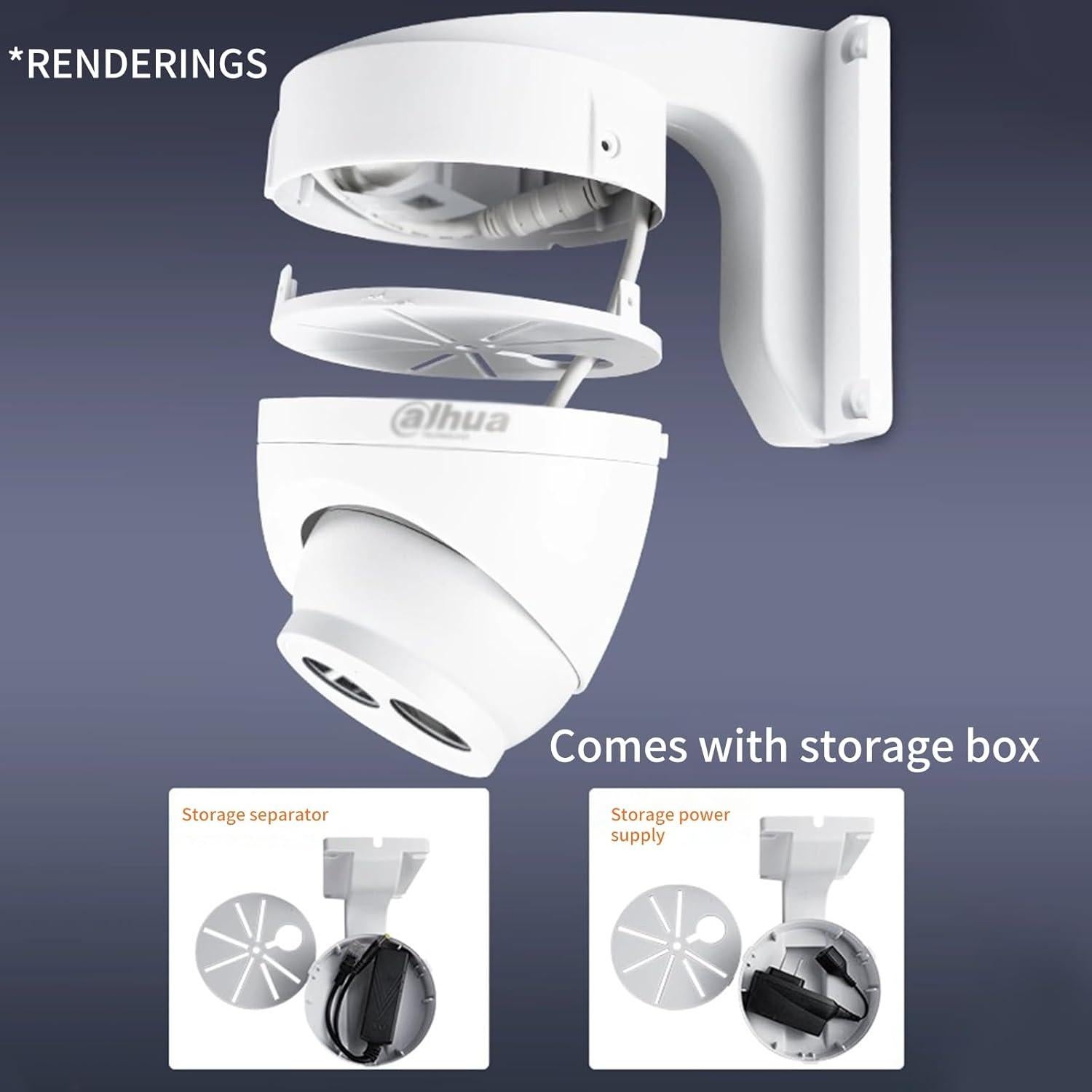 Soporte de Pared en L para Cámara de Seguridad DaHua Hikvision