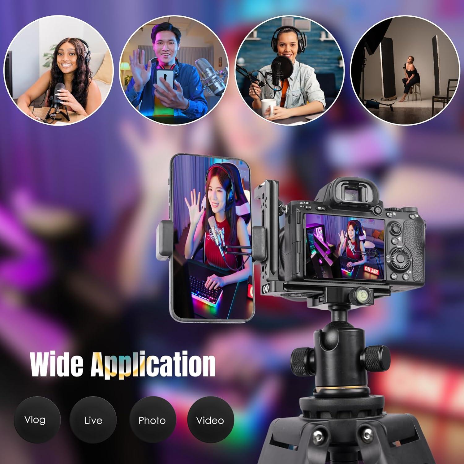 Soporte en L para Cámara DSLR/Mirrorless SHOOTPRO con Placa Rápida