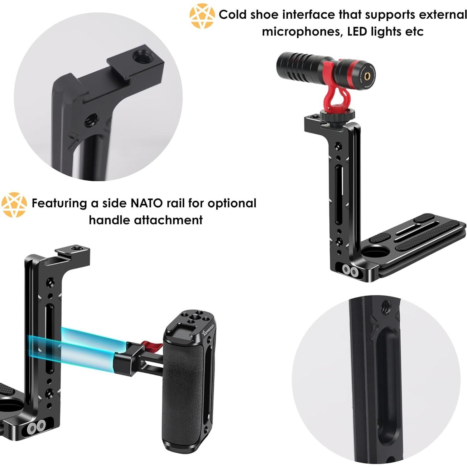 Soporte en L para Cámara DSLR/Mirrorless SHOOTPRO con Placa Rápida