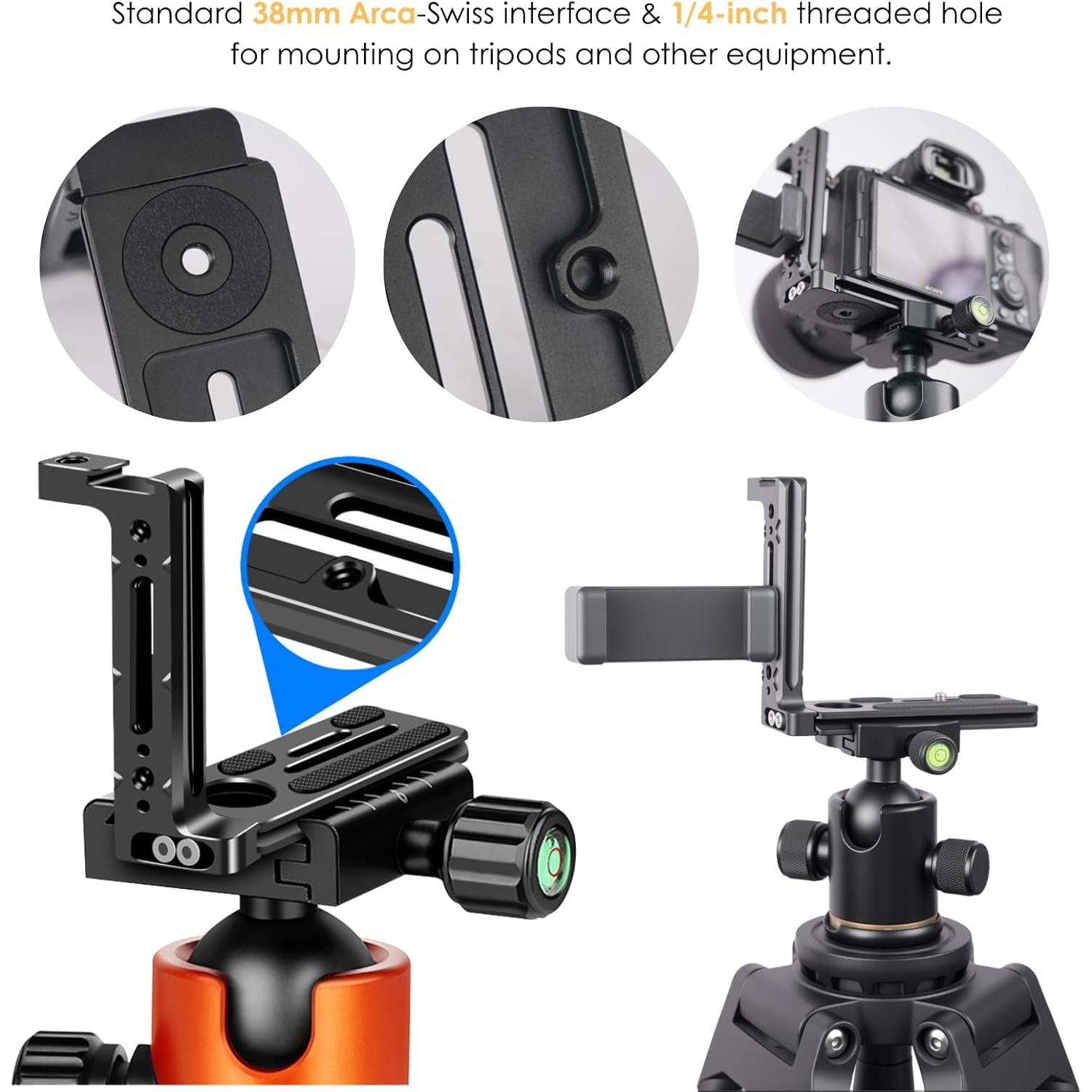 Soporte en L para Cámara DSLR/Mirrorless SHOOTPRO con Placa Rápida