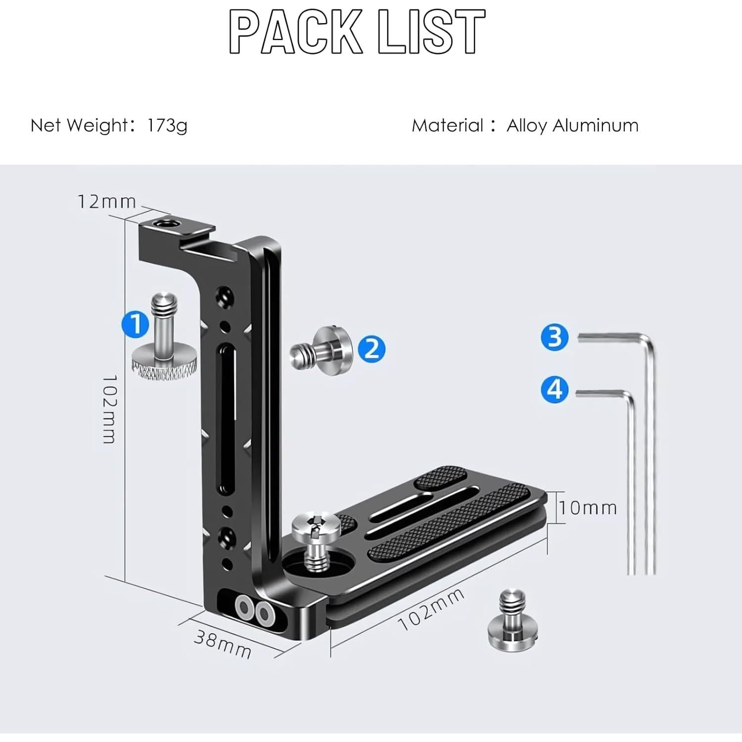 Soporte en L para Cámara DSLR/Mirrorless SHOOTPRO con Placa Rápida
