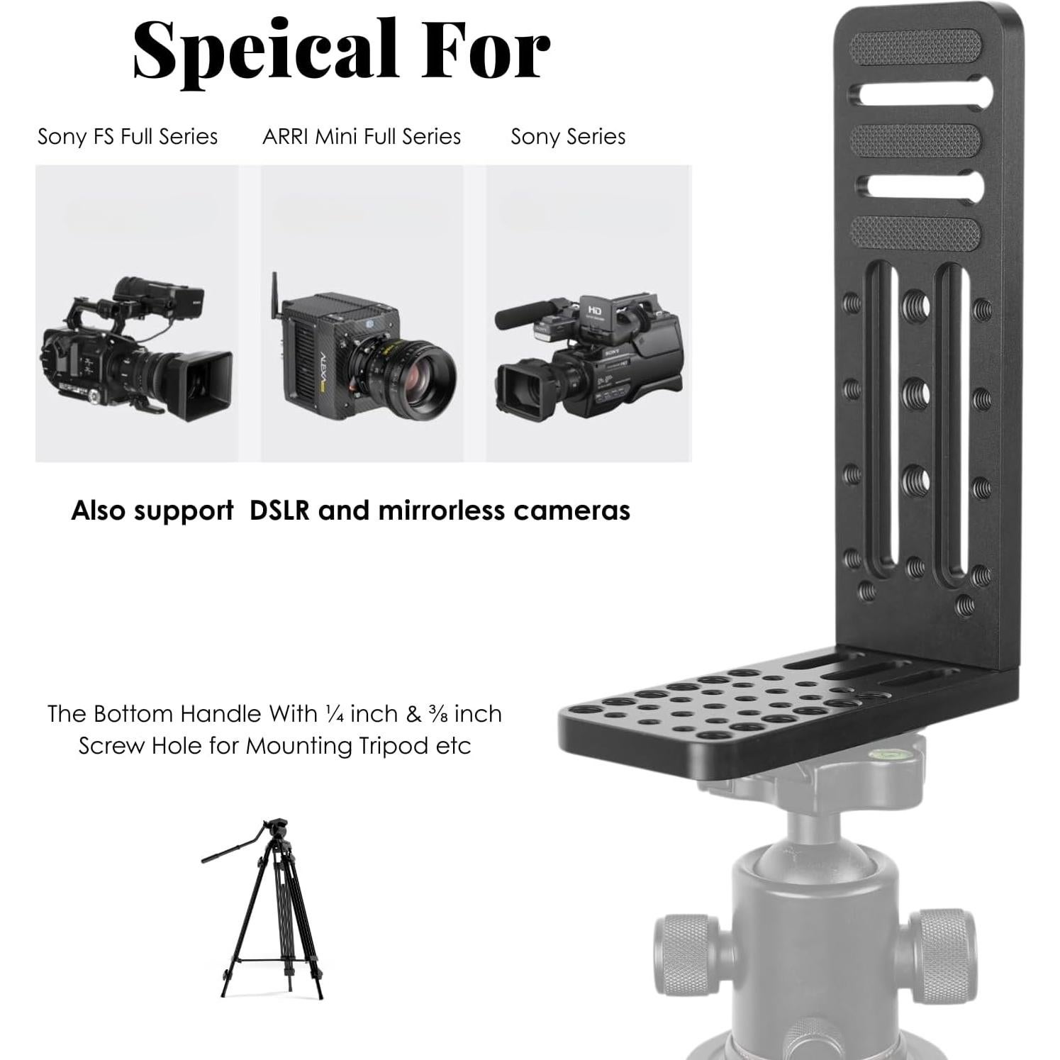 Soporte en L para Cámara DSLR SHOOTPRO con Placa Rápida