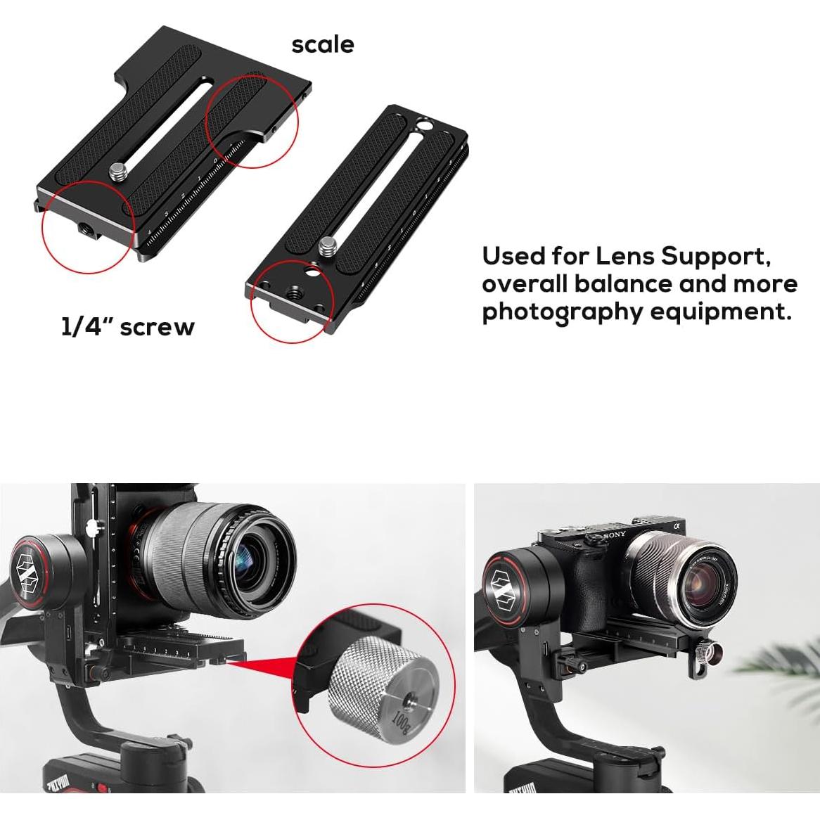 Placa de Liberación Rápida en L EaxanPic para DJI Ronin RS2 RSC2