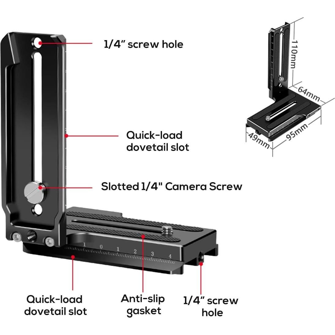Placa de Liberación Rápida en L EaxanPic para DJI Ronin RS2 RSC2