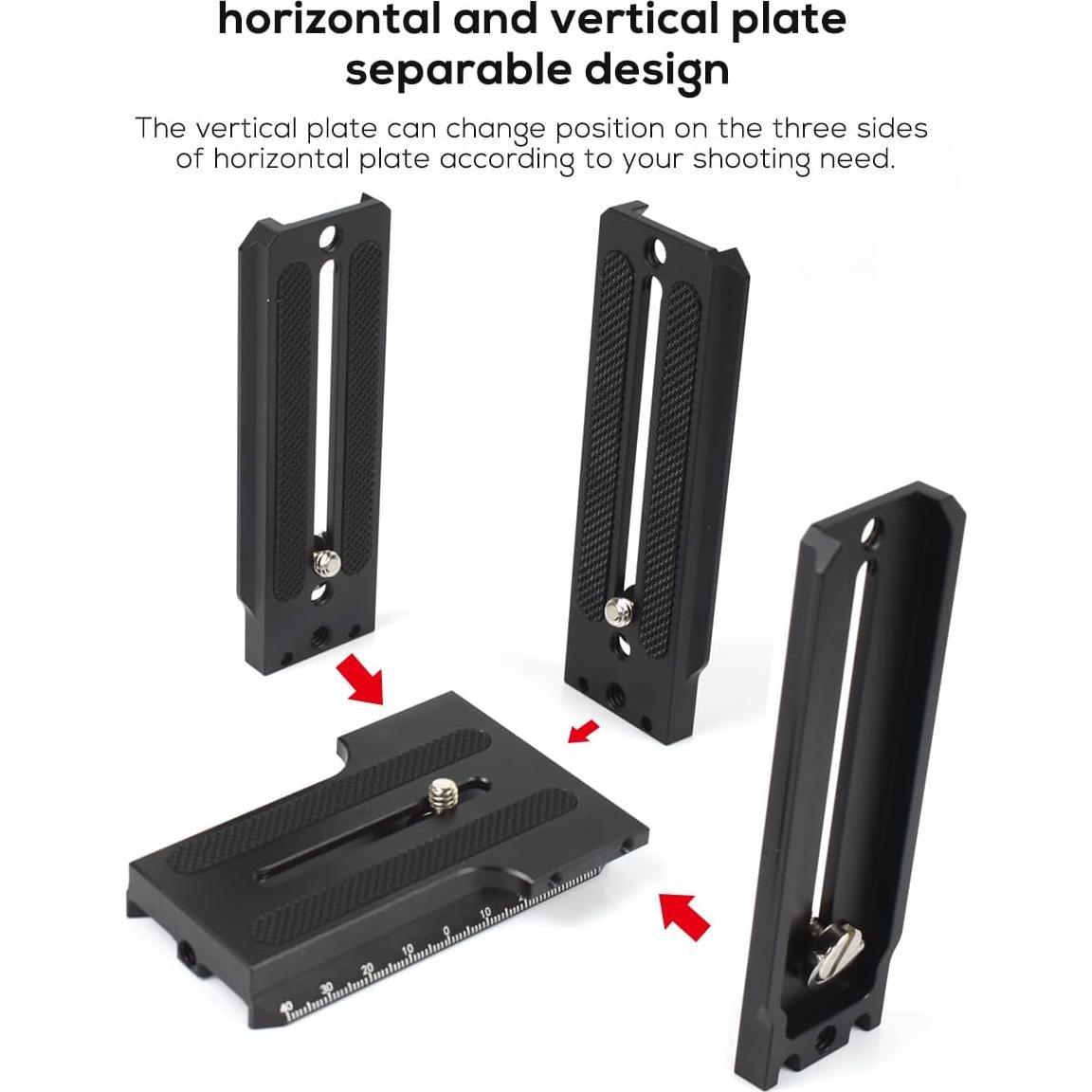 Placa de Liberación Rápida en L Aluminio EaxanPic para Zhiyun Weebill-S