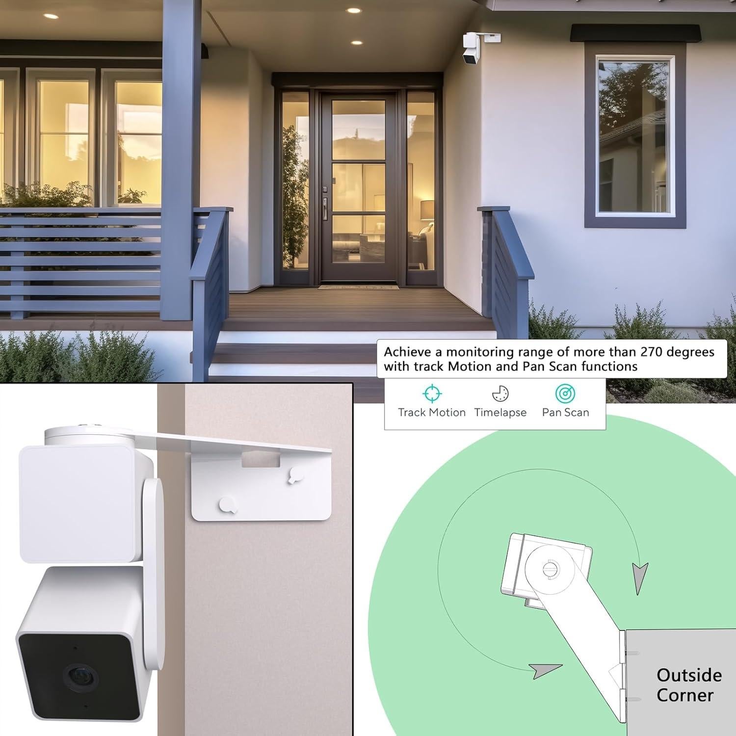 Soporte de Pared Zwolf para Cámara Wyze Cam Pan V3 - Paquete de 2