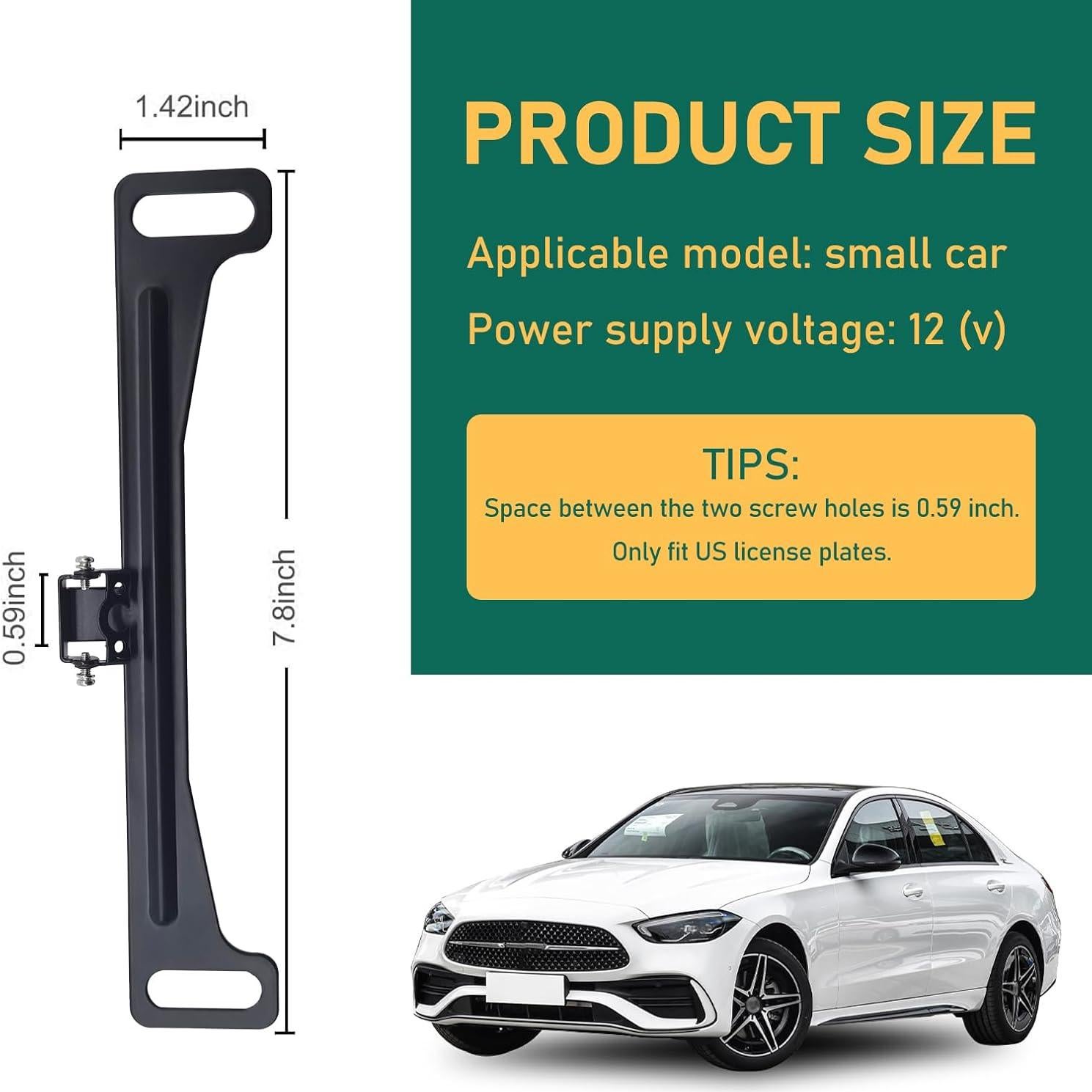 Soporte de Placa de Licencia para Cámara de Retroceso icykale