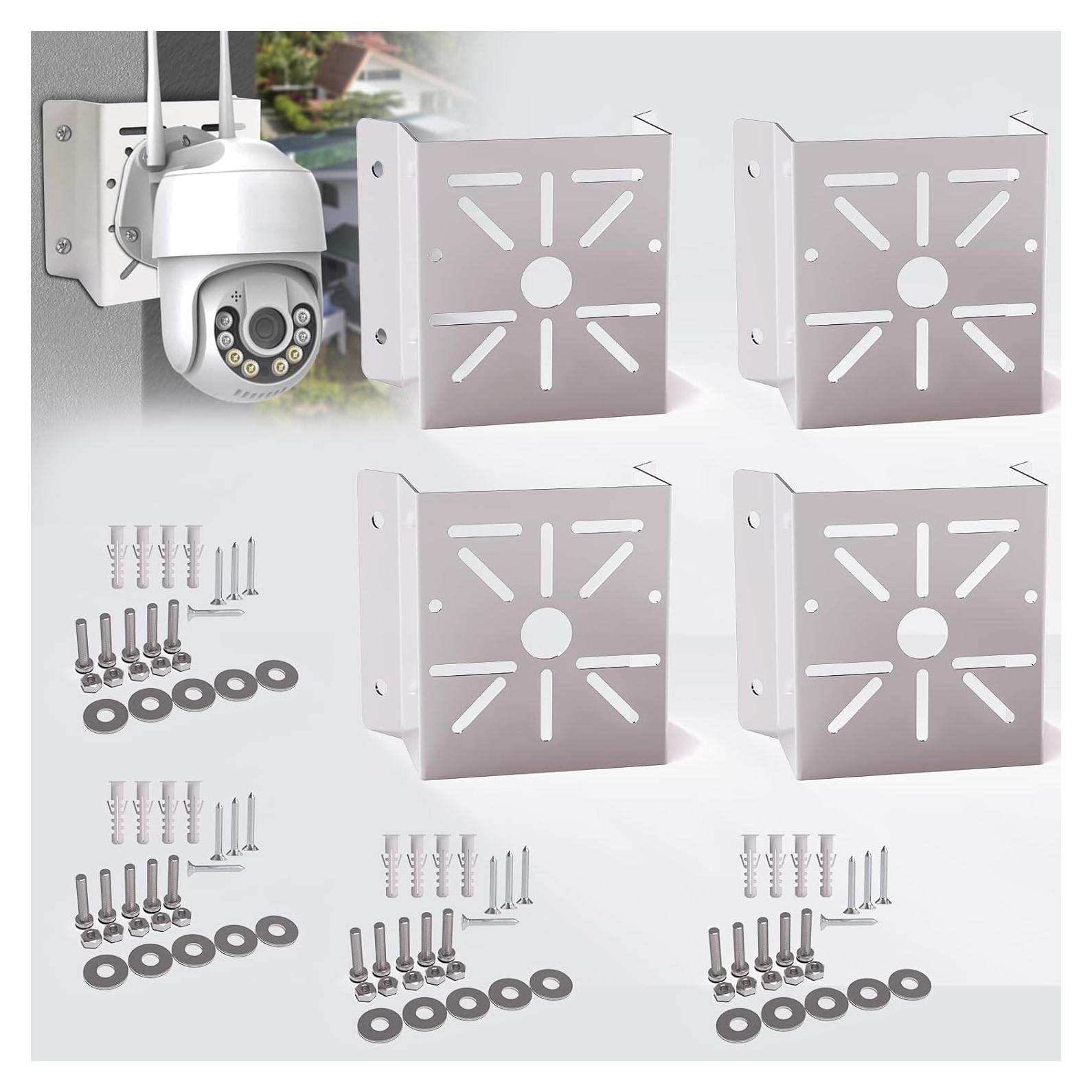 4 Soportes de Montaje en Esquina Demimy para Cámaras de Seguridad