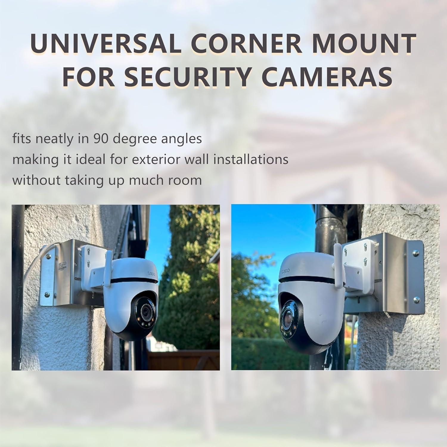 4 Soportes de Montaje en Esquina Demimy para Cámaras de Seguridad
