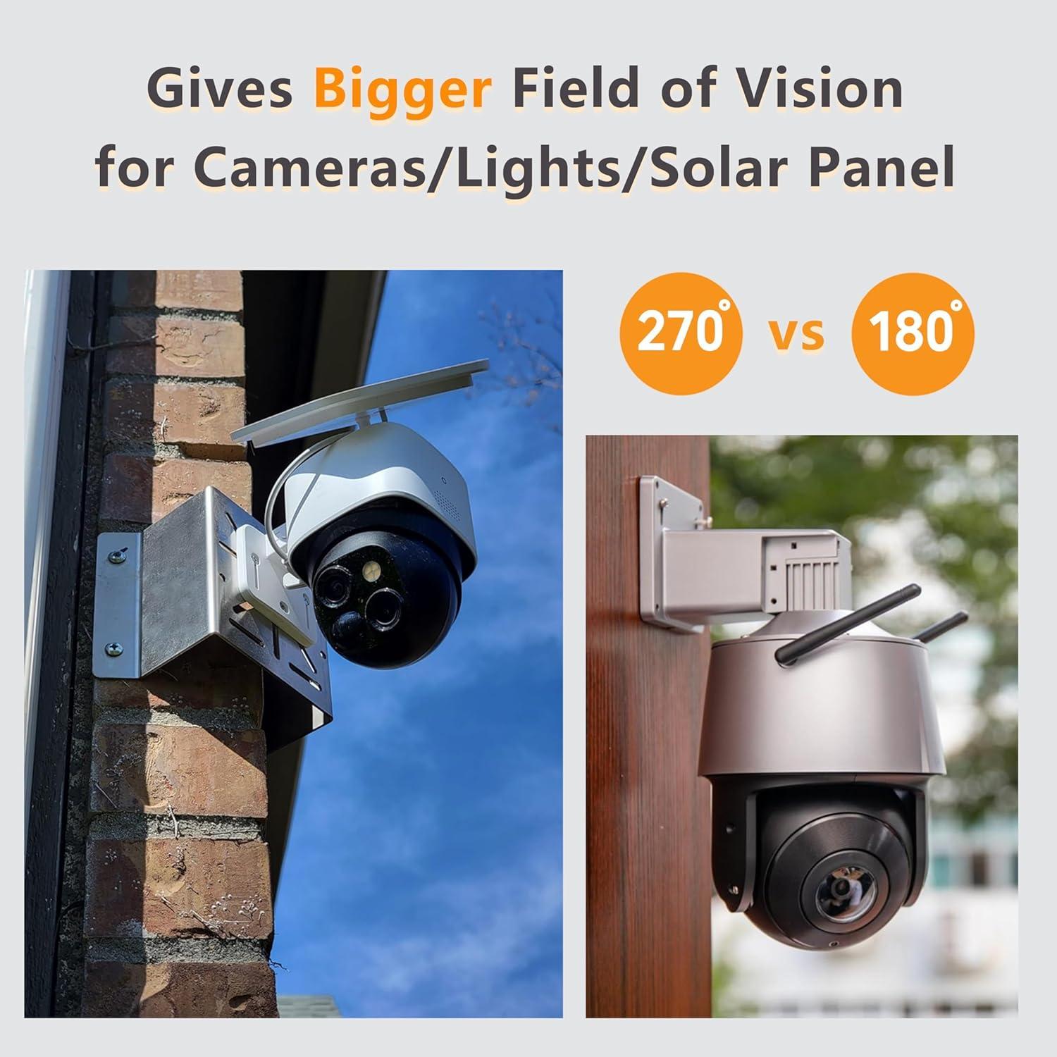 4 Soportes de Montaje en Esquina Demimy para Cámaras de Seguridad