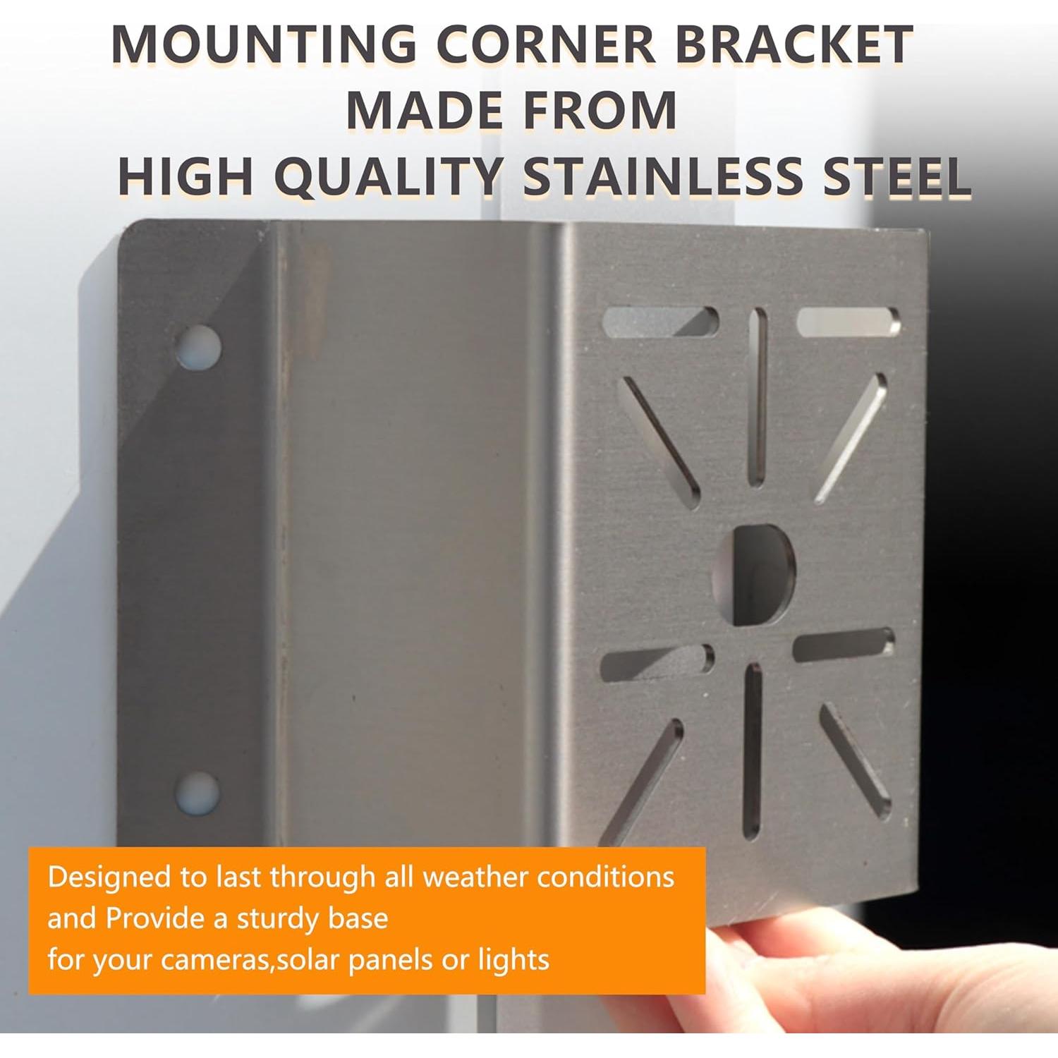 4 Soportes de Montaje en Esquina Demimy para Cámaras de Seguridad