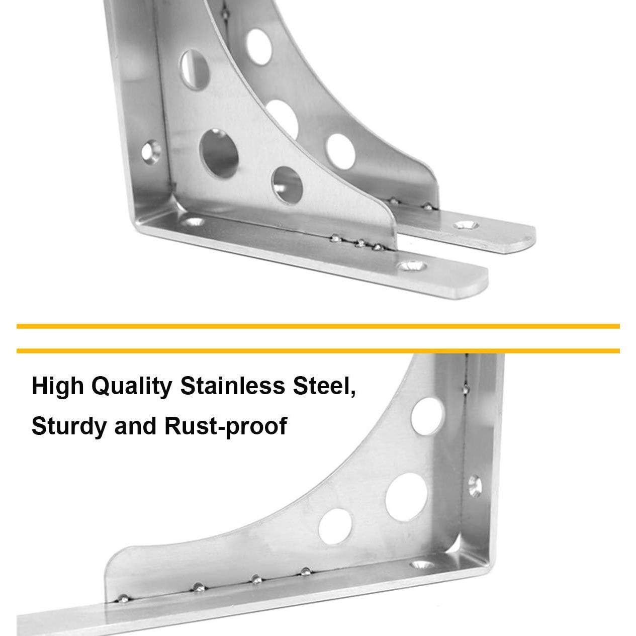 Soporte de Estante Flotante CBTONE 10" Acero Inoxidable 4 Pcs