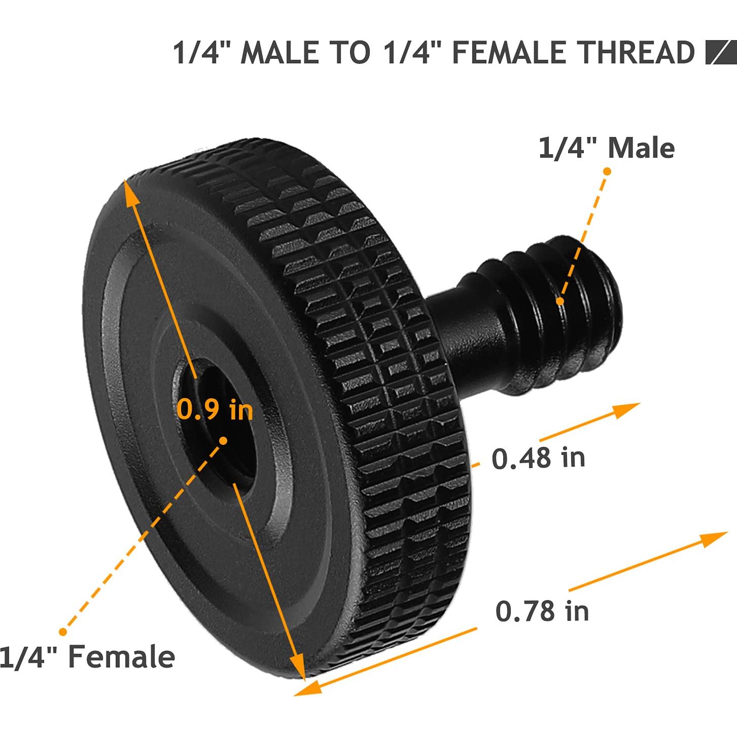 Juego de Tornillos de Pulgar Frgyee 1/4" Rápida Liberación con Goma