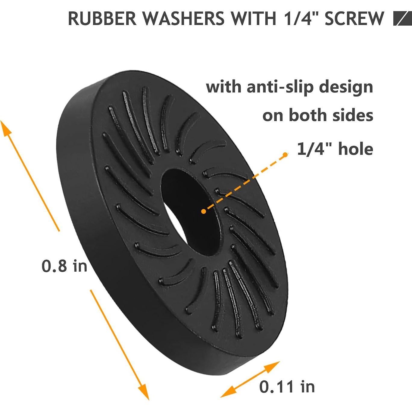 Juego de Tornillos de Pulgar Frgyee 1/4" Rápida Liberación con Goma