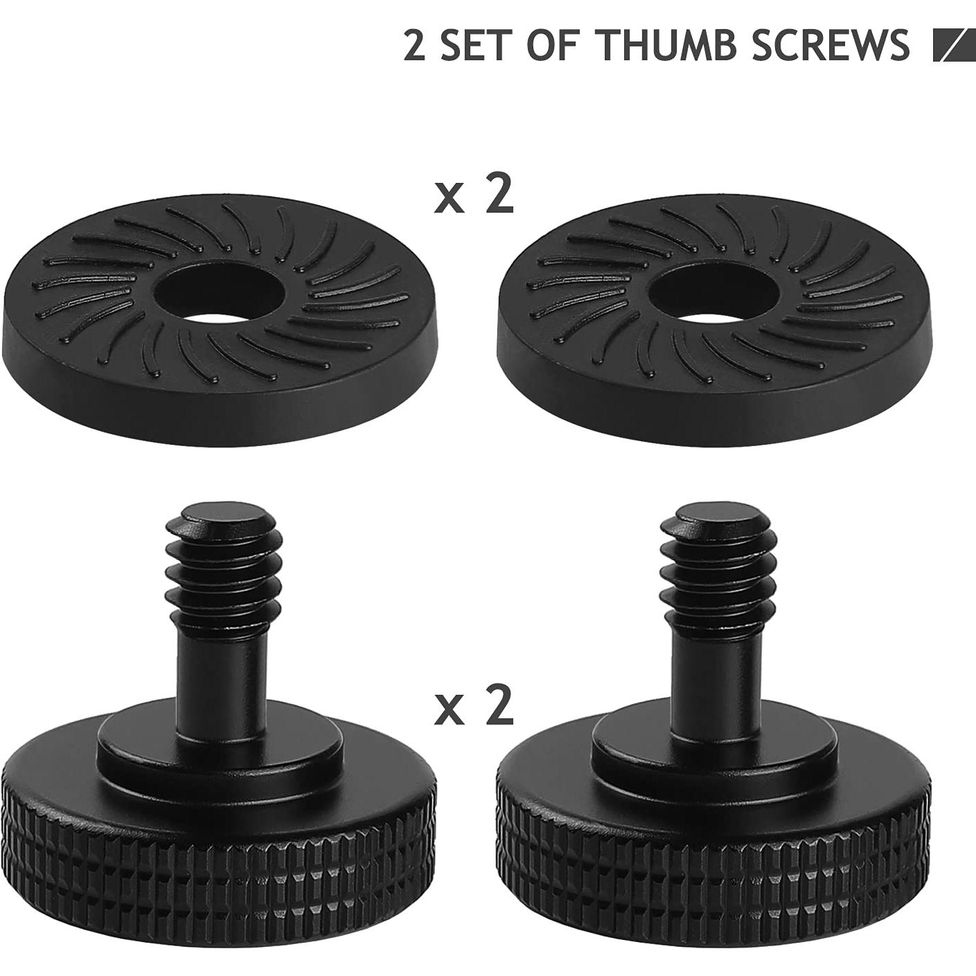 Juego de Tornillos de Pulgar Frgyee 1/4" Rápida Liberación con Goma
